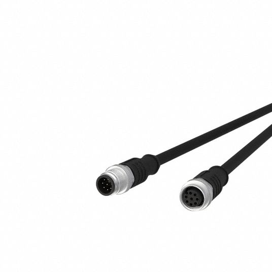 M12 Male Straight X M12 Female Straight, 8 Pins, Sensor Cable - 802LH7 ...