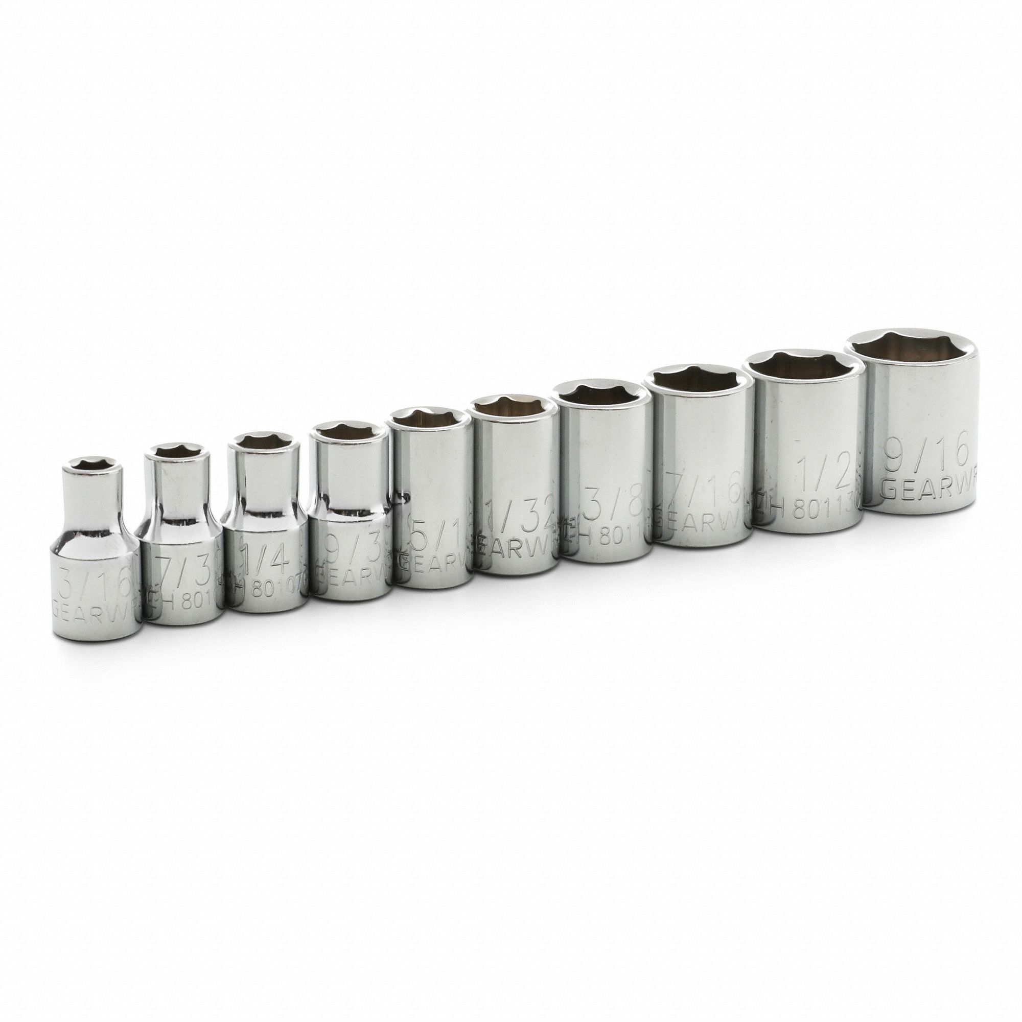 Set skt std sae 1/4dr 6pt 10pc