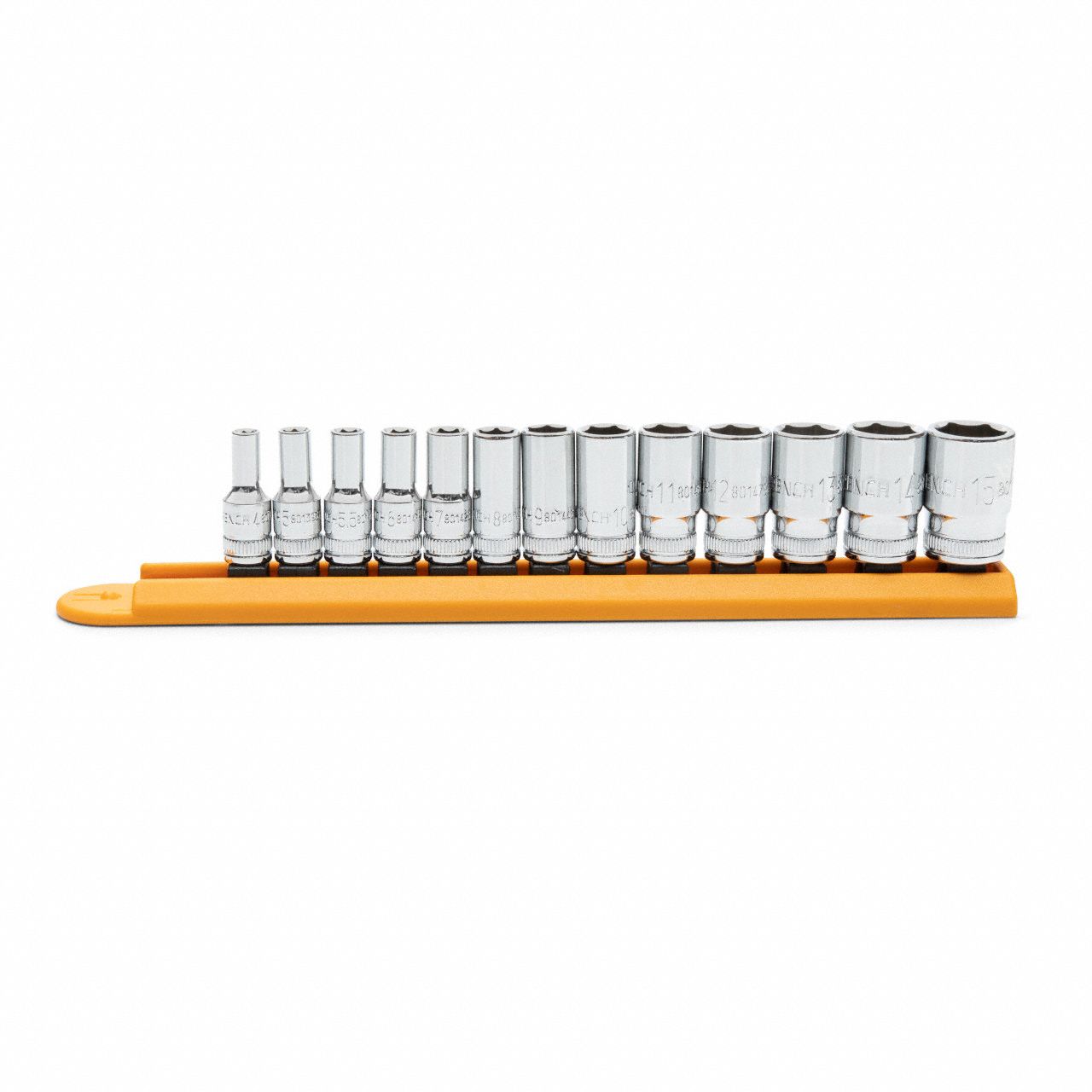 Mid Lenght Socket Set 1/4Dr 6Pt Met 13PC