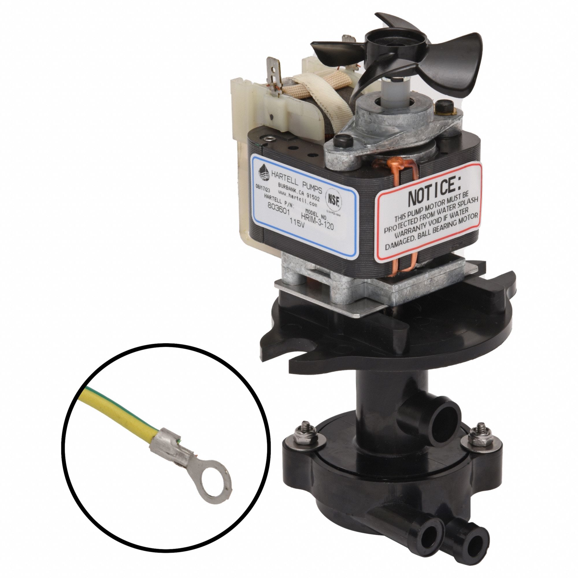 REPLACEMENT ICE MACHINE PUMP,5/24 HP