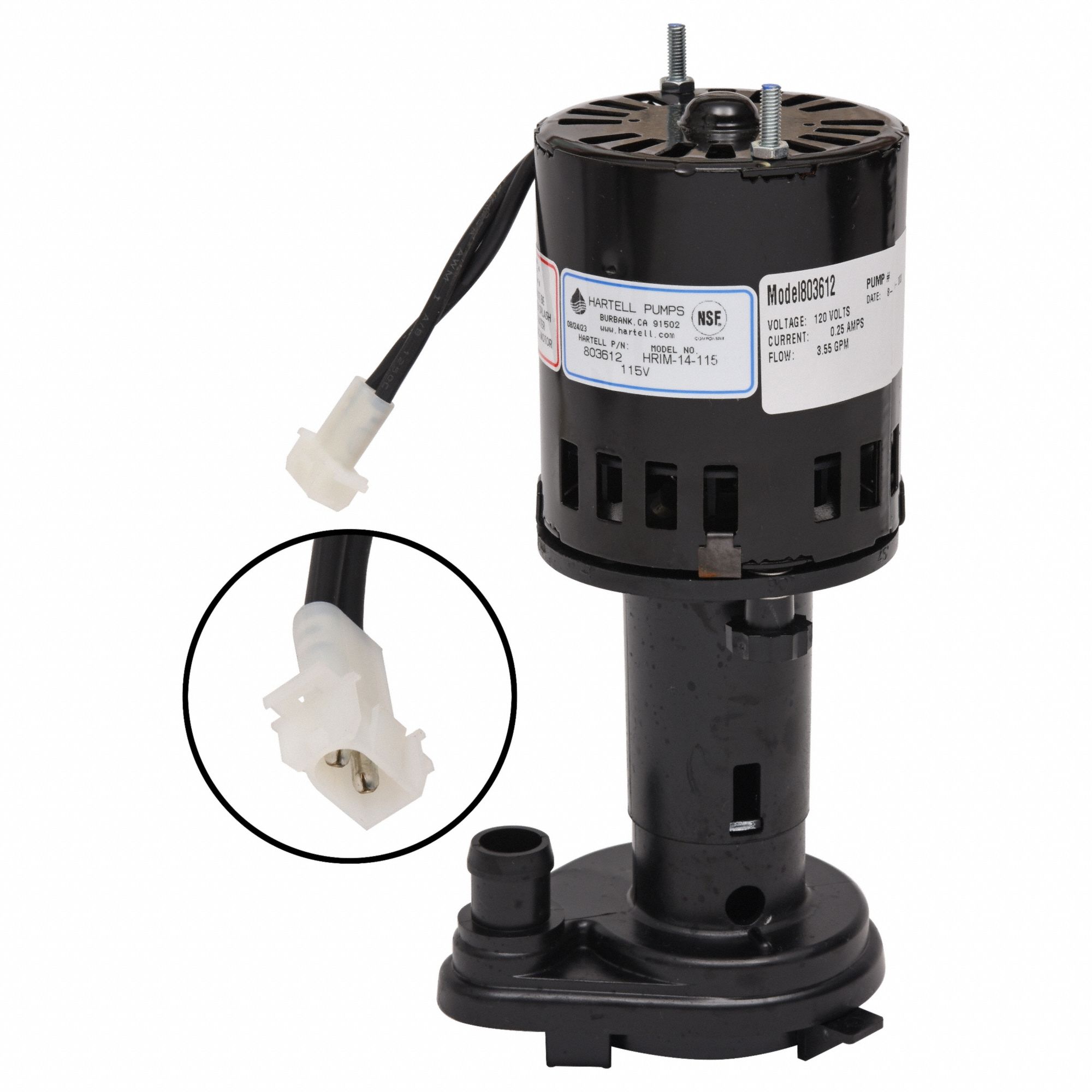 REPLACEMENT ICE MACHINE PUMP,1/4 HP