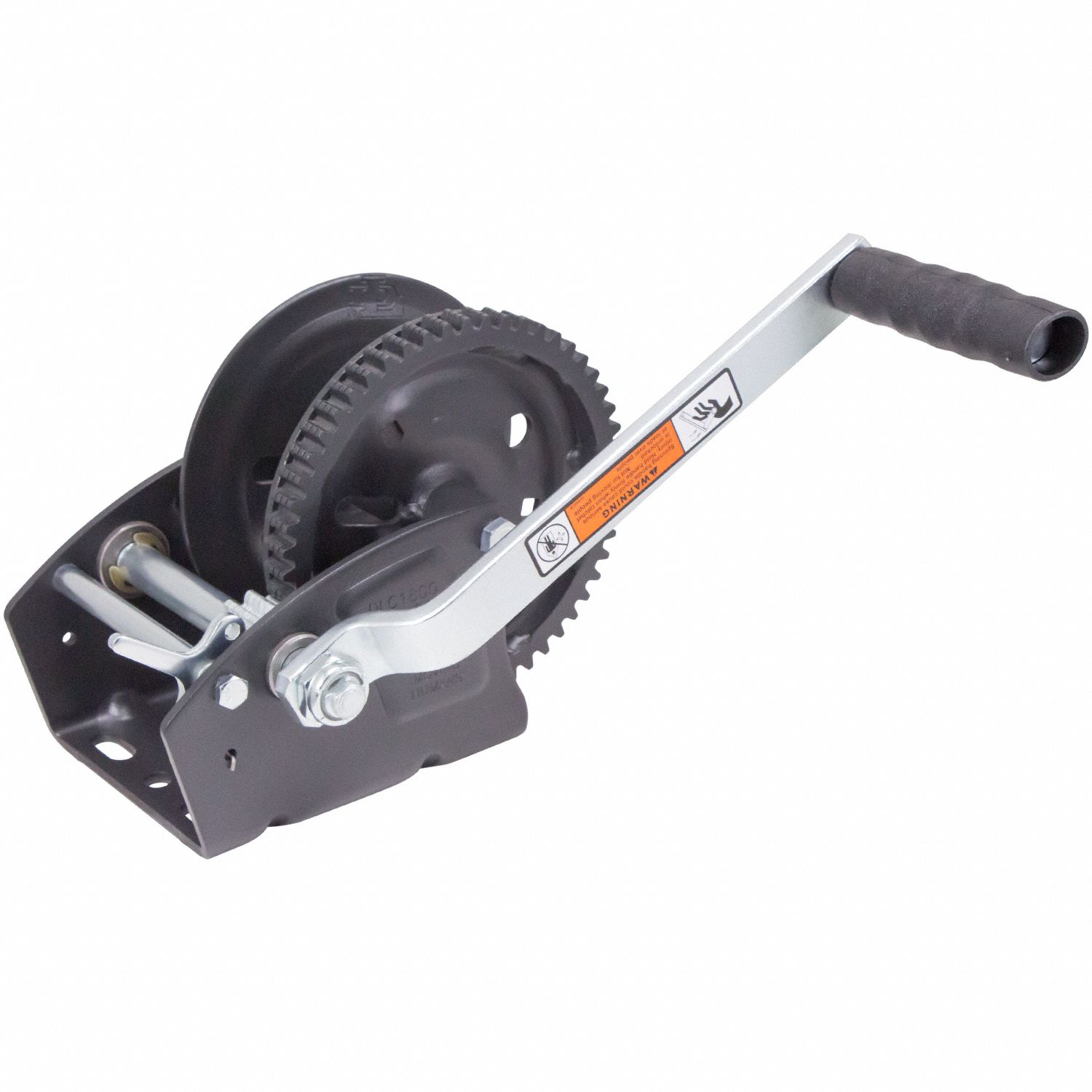 Hand Winch: Pulling, 2, 160 lb First Layer Load Capacity, Ratchet, 5.4:1, Carbon Steel
