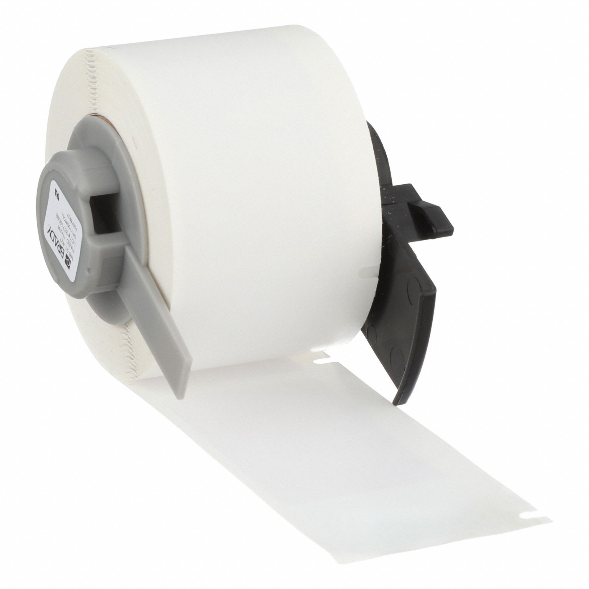 Wraparound Label: 2 1/2 in x 1 in, 1 in, Vinyl, White (Matte), For 6 AWG to 0 AWG Wire Gauge