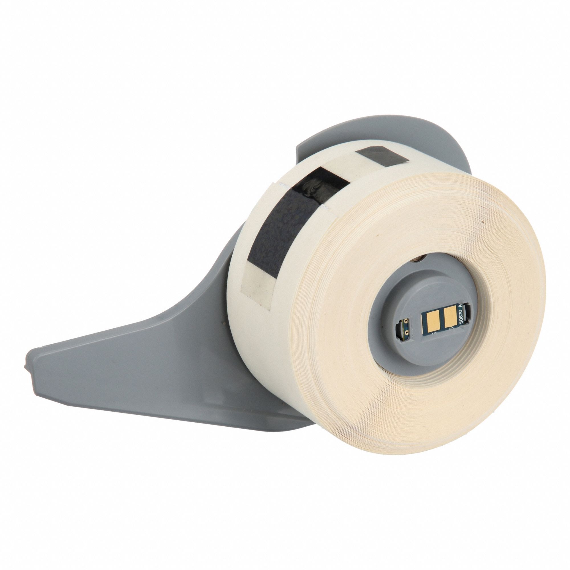 Continuous Label Stock: 1 in x 50 ft, Polyester, White (Gloss), Indoor