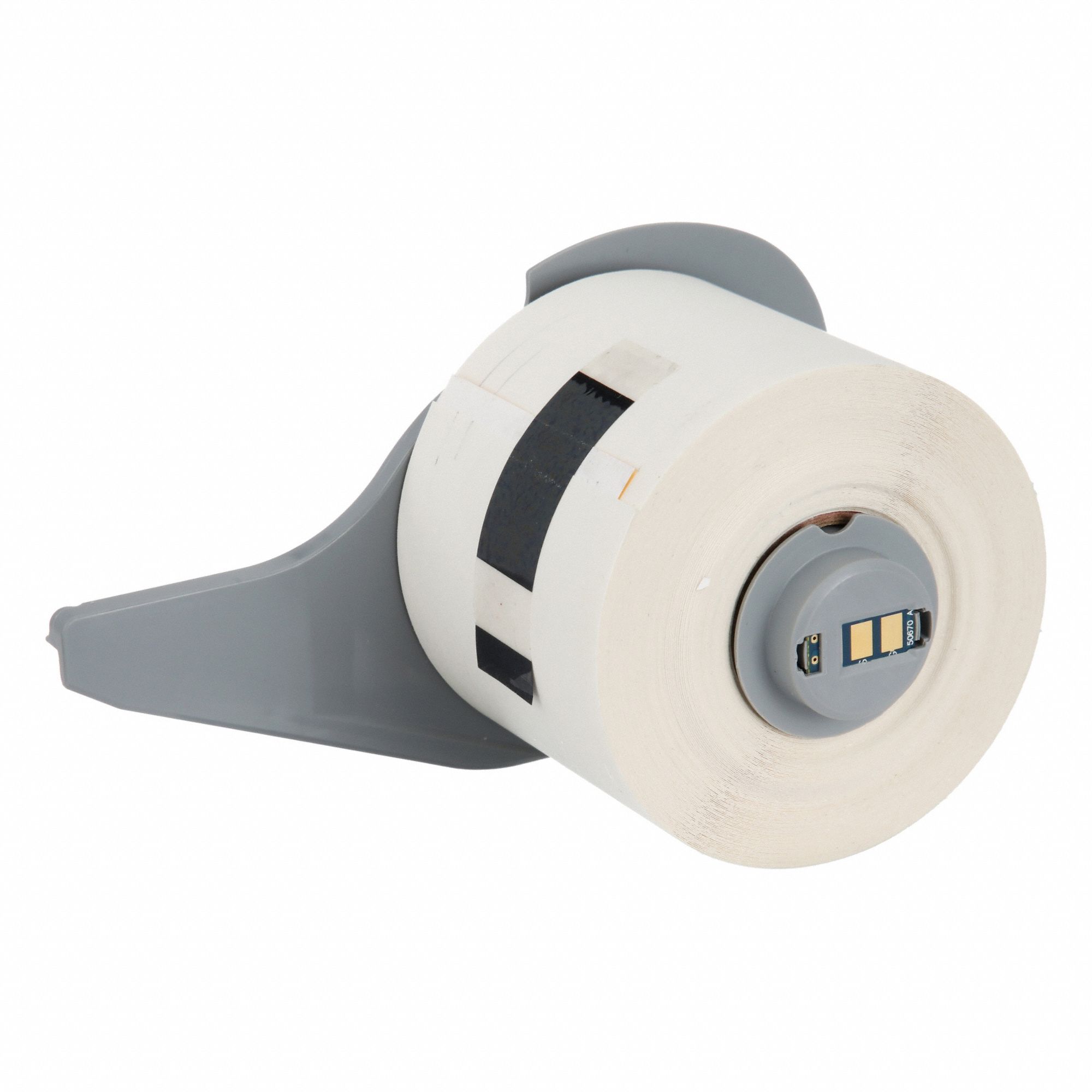 Continuous Label Stock: 2 in x 50 ft, Polyester, Yellow (Gloss), Indoor