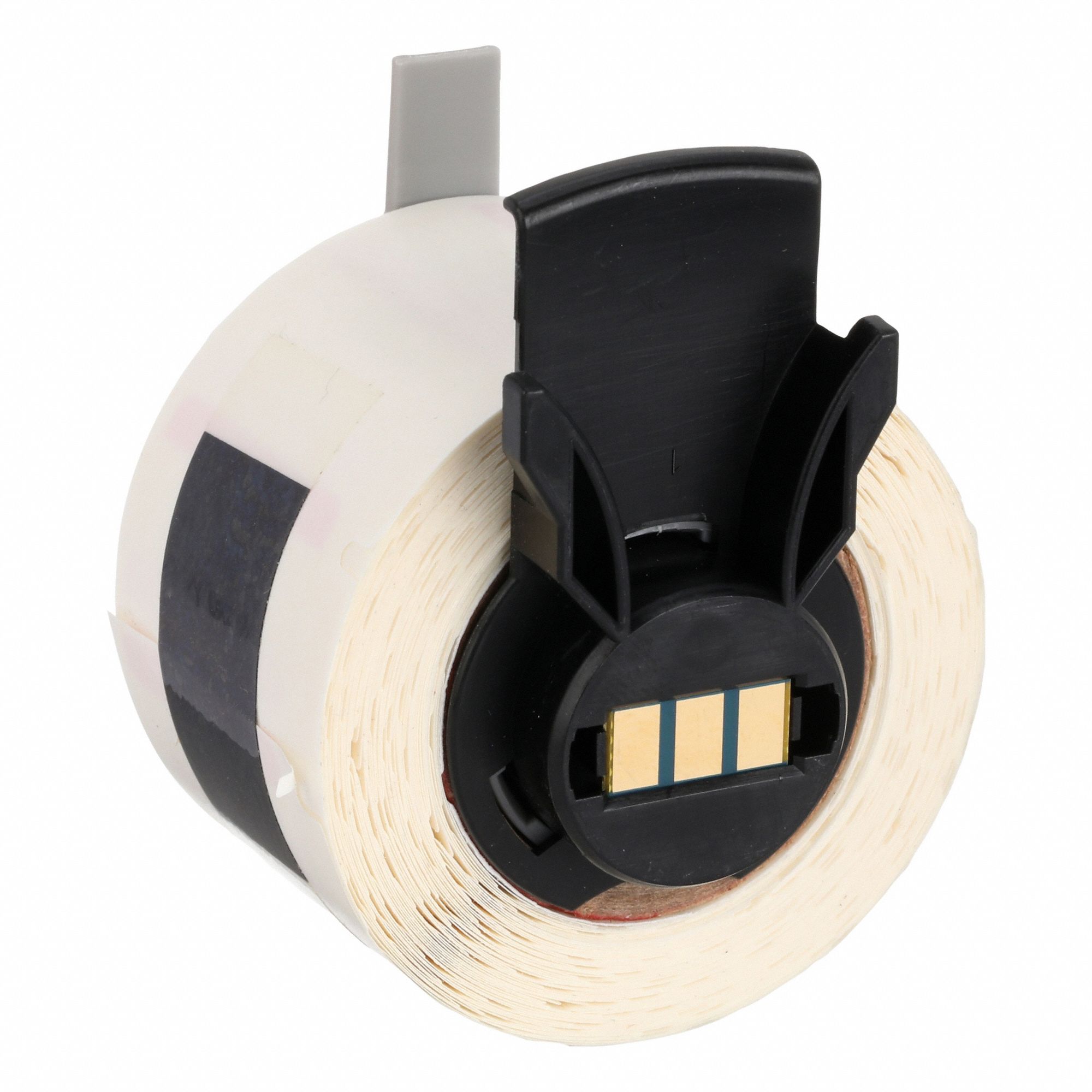 Pre-Cut Label Stock Roll: 1 in x 1 in, Polyester, Cryogenic, Permanent Adhesive, Pink/White