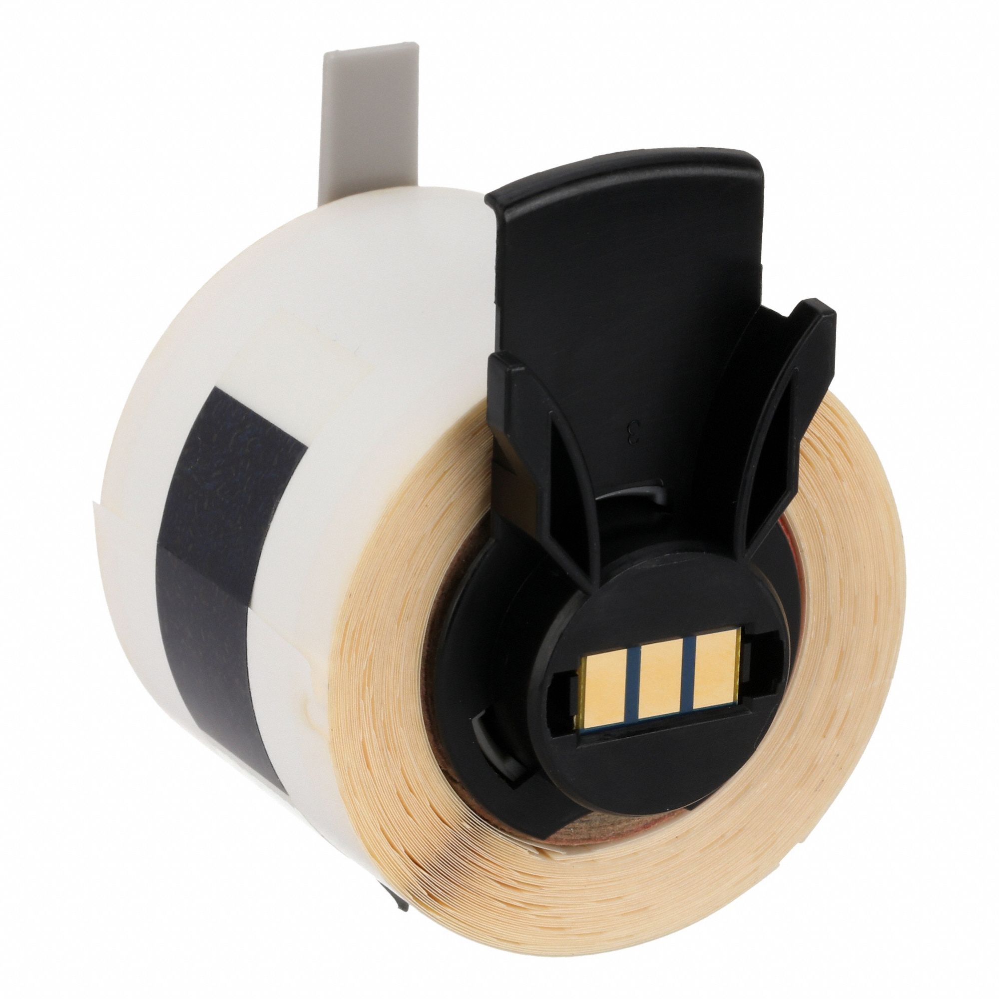 Pre-Cut Label Stock Roll: 1 31/32 in x 1 3/16 in, Acrylic, Permanent Adhesive, 100 Labels, Permanent