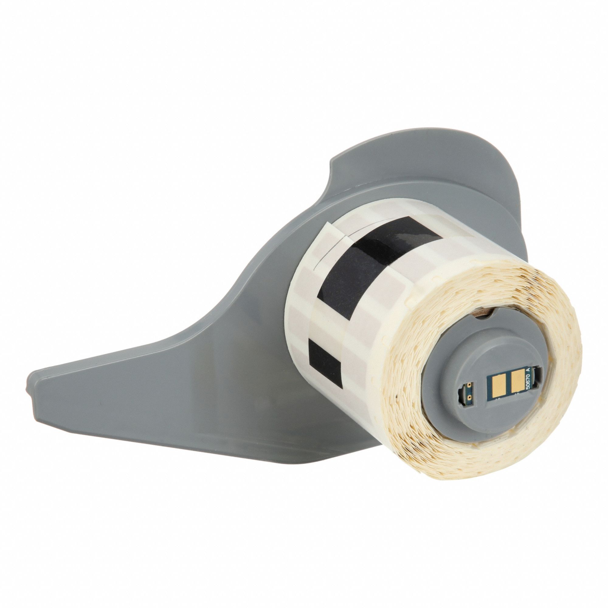 Pre-Cut Label Stock Roll: 1/4 in x 1/4 in, 1/4 in x 1/4 in, Polyimide, Permanent Adhesive