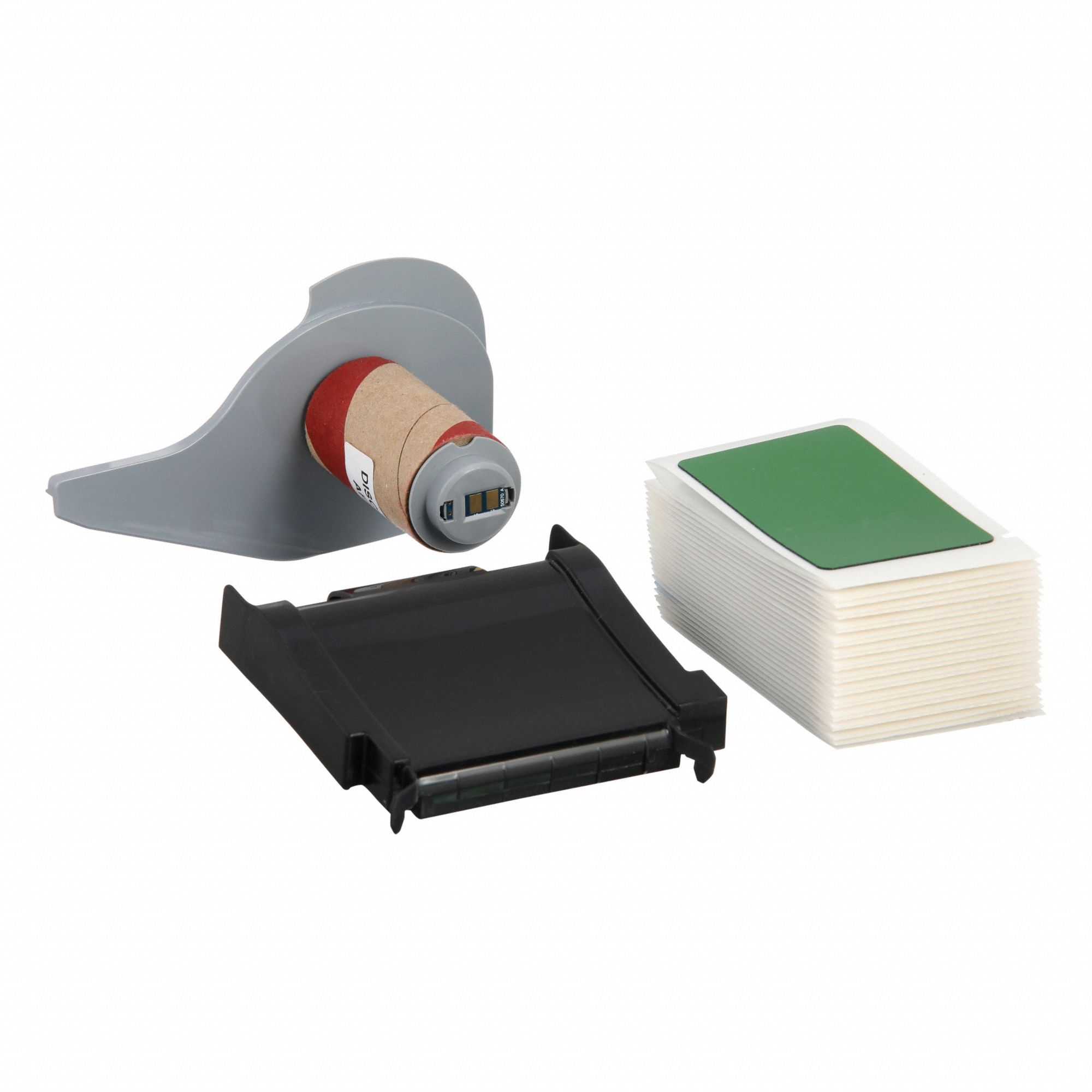 Pre-Cut Label Stock Roll: 1 29/32 in x 1 29/32 in, Polyester, Green (Gloss), 50 Labels per Roll