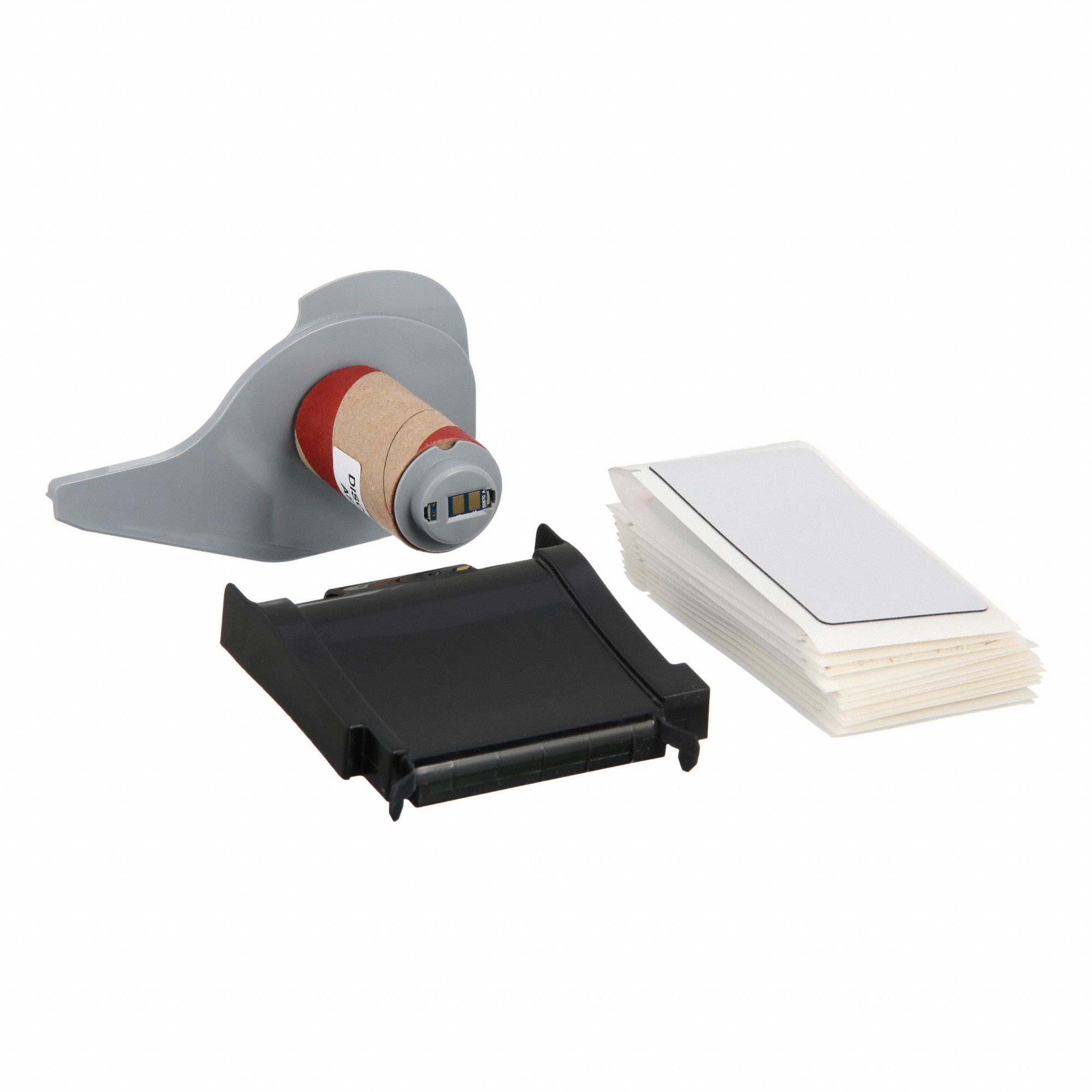 Pre-Cut Label Stock Roll: 1 29/32 in x 1 29/32 in, Polyester, Silver (Gloss), 25 Labels per Roll