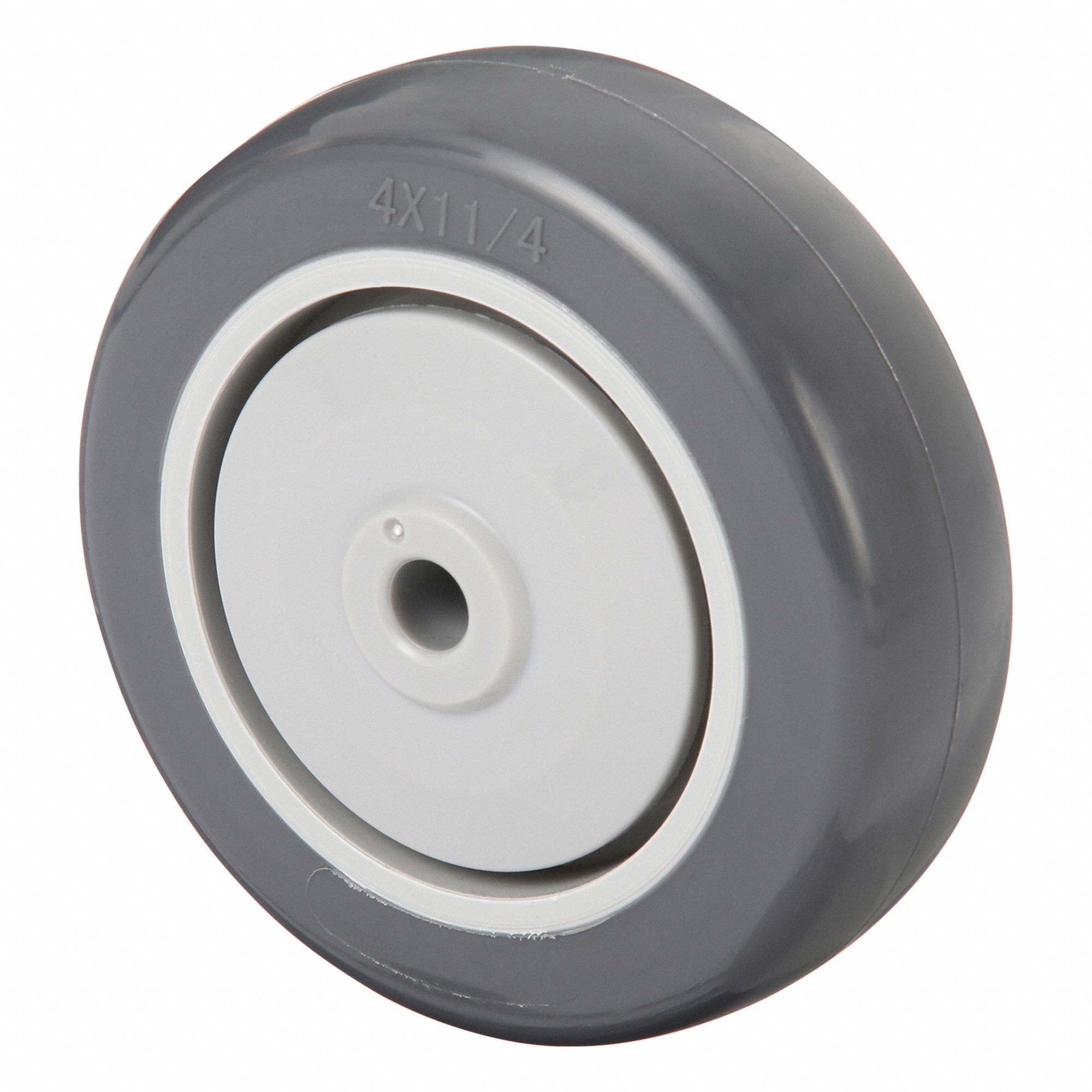 Caster Wheel: 4 in Wheel Dia., 1 1/4 in Wheel Wd, Polyurethane, 300 lb Load Rating, Std