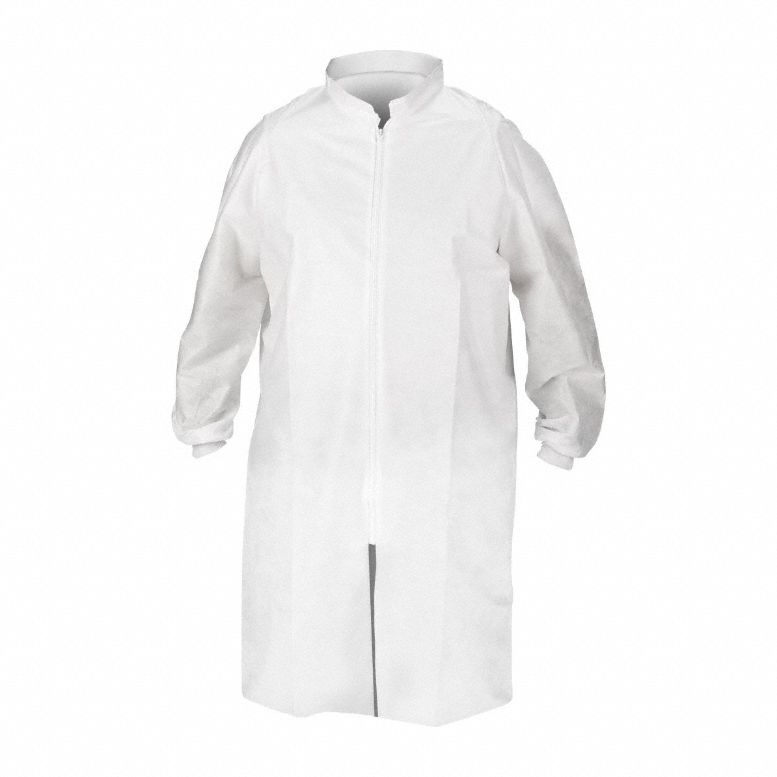 KIMTECH, SMS, ISO 8 (Class 100,000) and above, Zipper Lab Coat 803ZA0