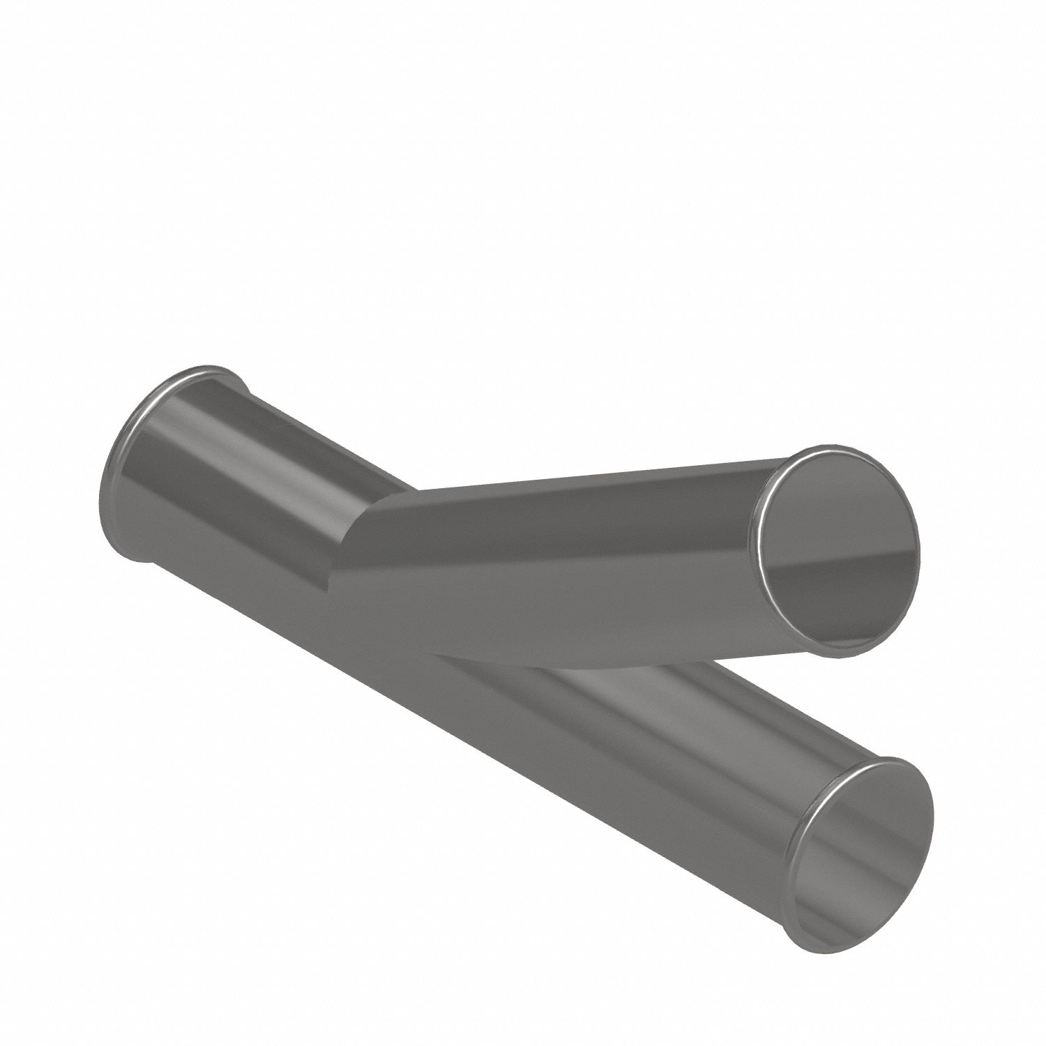 Dust Collection Duct and Fittings: Stainless Steel, For 3 in Duct Dia, 15 in Overall Lg, 30° Angle