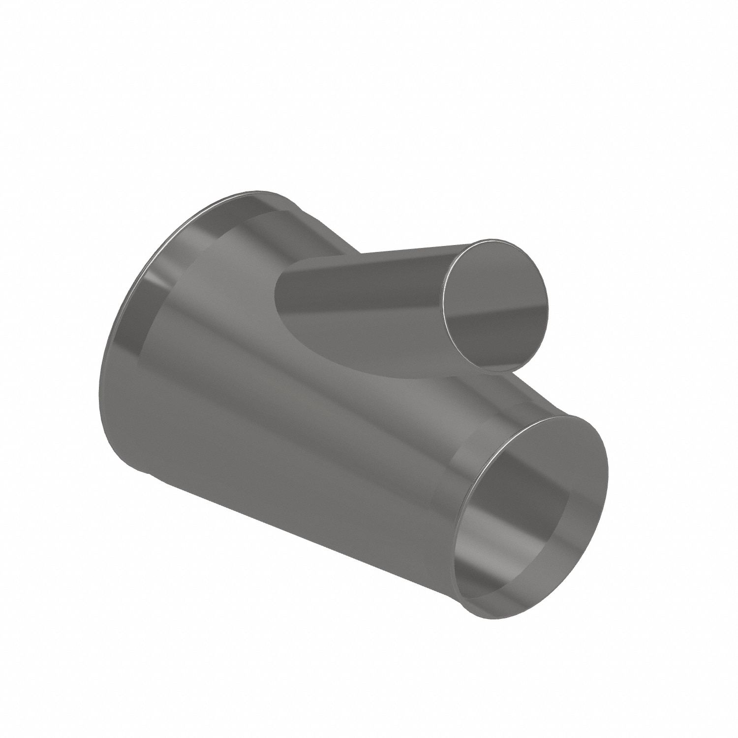 Dust Collection Duct and Fittings: Stainless Steel, For 6 in_10 in_14 in Duct Dia, 21 in Overall Lg