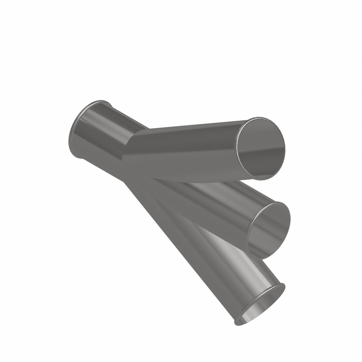 Dust Collection Duct and Fittings: Stainless Steel, For 4 in Duct Dia, 17 in Overall Lg, 30° Angle