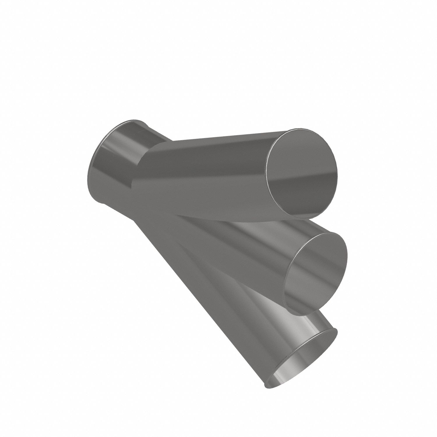 Dust Collection Duct and Fittings: Stainless Steel, For 8 in Duct Dia, 25 in Overall Lg, 30° Angle