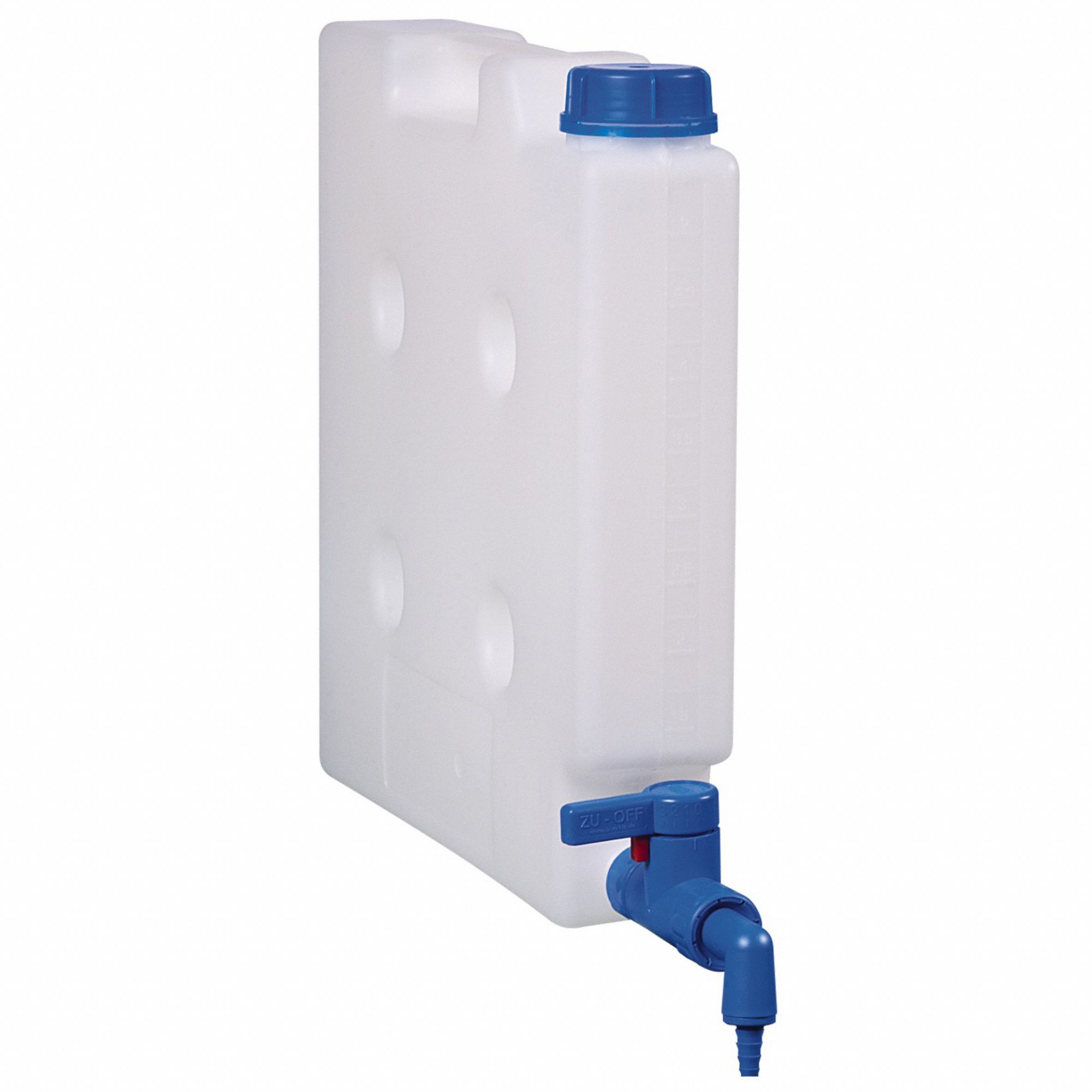 Jerrican Carboy: 5 L Capacity - mL, 1.32 gal Capacity - oz, Tamper Evident, Polypropylene