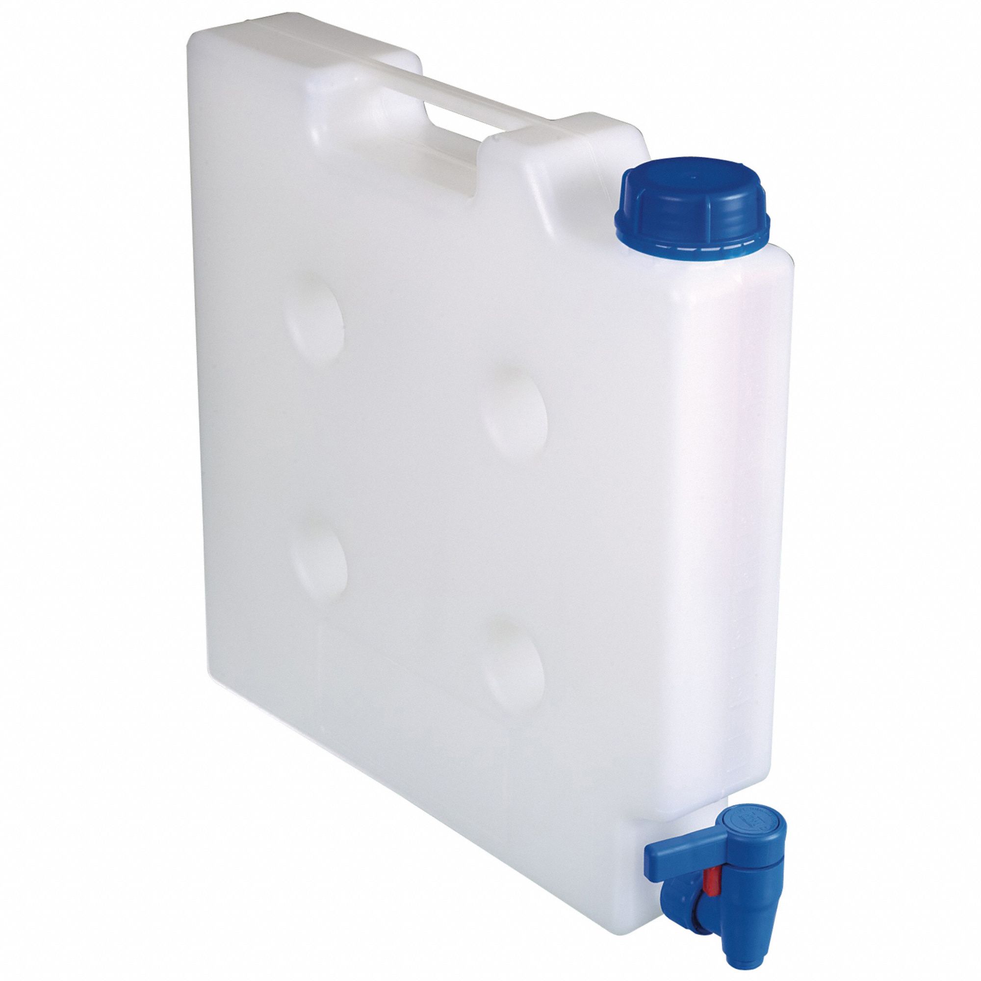 Jerrican Carboy: 5 L Capacity - mL, 1.32 gal Capacity - oz, Tamper Evident, Polypropylene