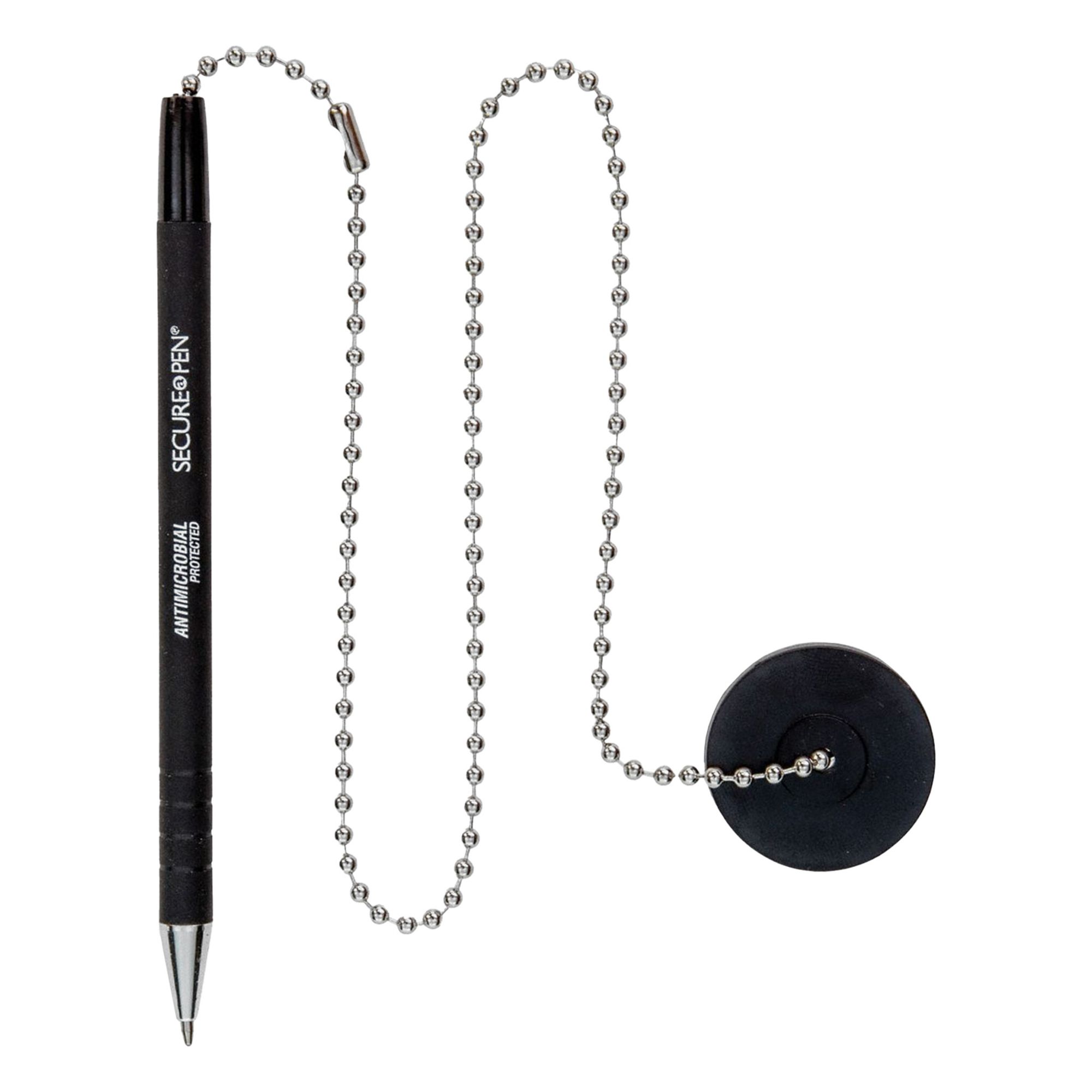 Pen: Black, Medium, 1 mm Point Size, No Cap, Plastic, Non-Refillable, Ballpoint
