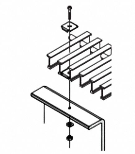 Fiberglass Grating Clip: 316 Stainless Steel, FC-4 Clip Assembly, Clip Assembly