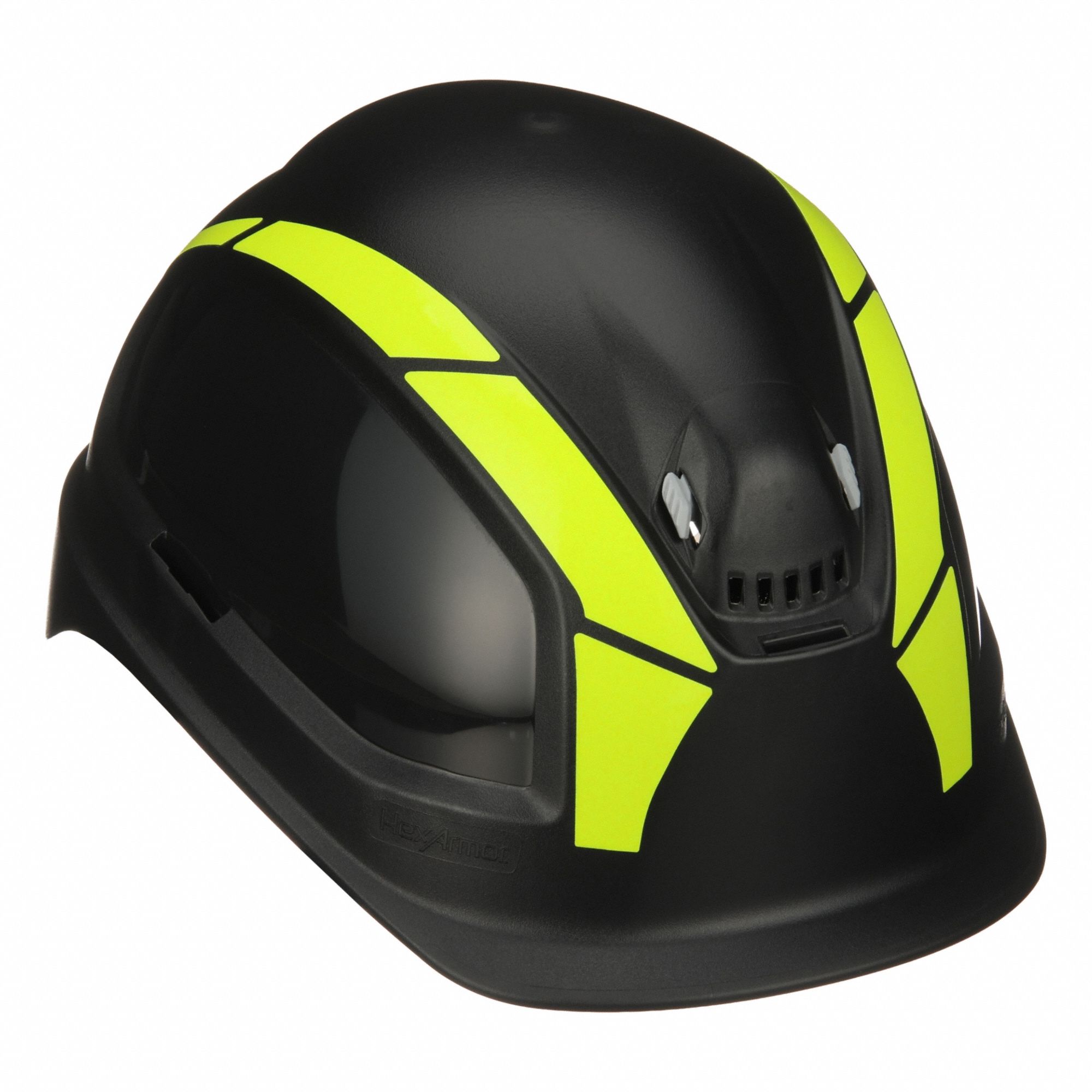 Front Brim,  Safety Helmets,  Type 1, Class C ANSI Classification,  Ratchet (6-Point),  Black