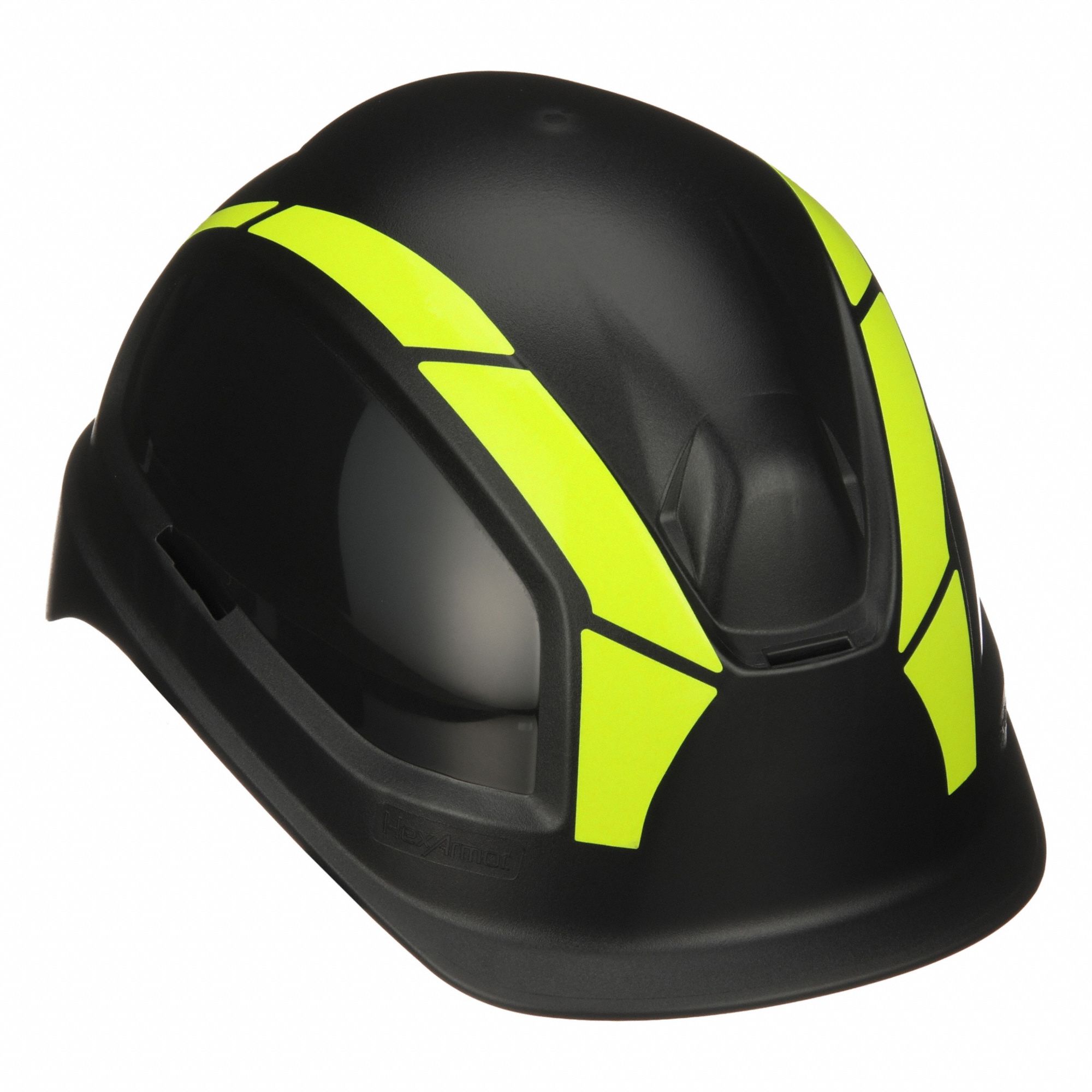 Front Brim,  Safety Helmets,  Type 1, Class E ANSI Classification,  Ratchet (6-Point),  Black
