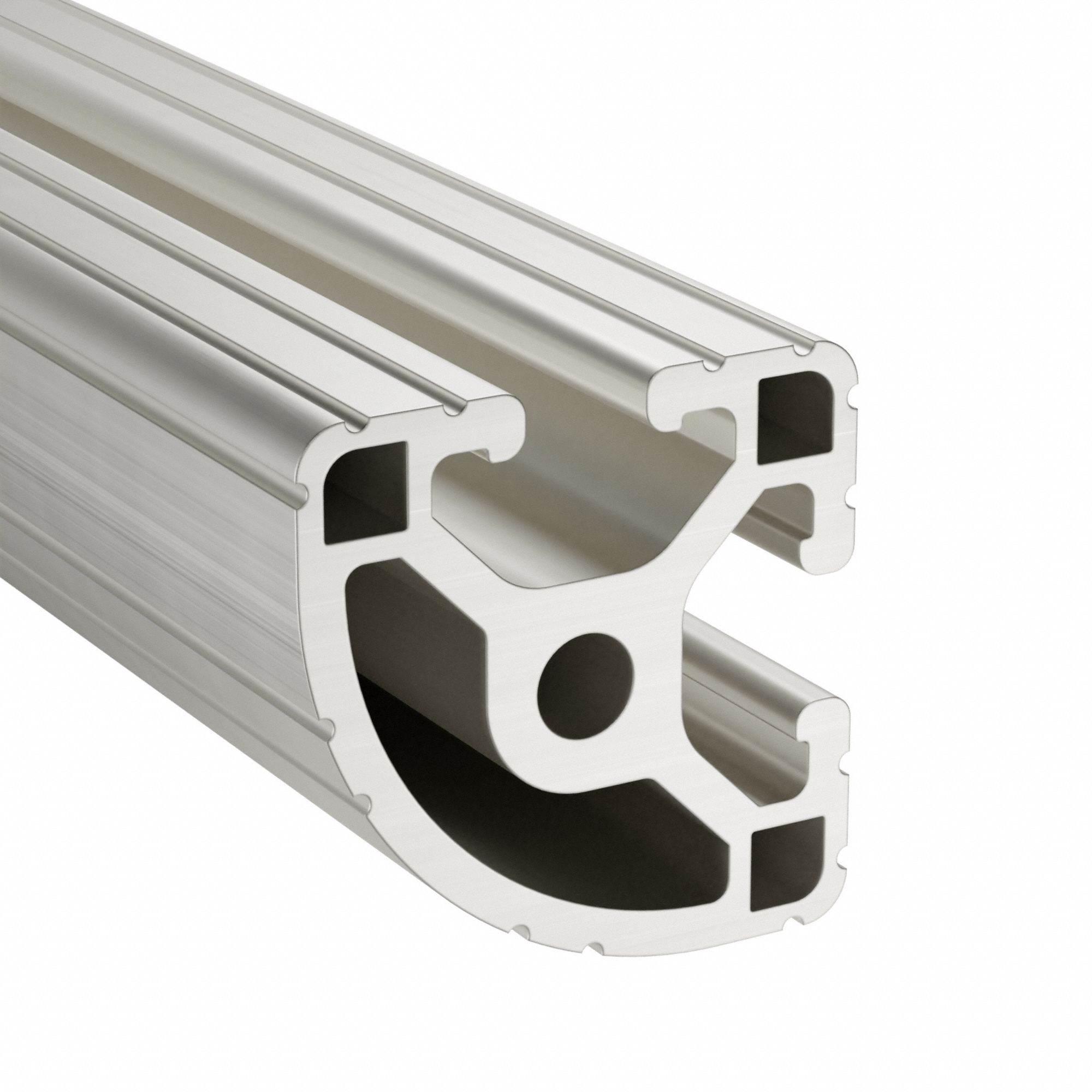 T-Slot Framing System: 15 Series, 10 ft Nominal Lg, Clear, Single, 2 Open Slots