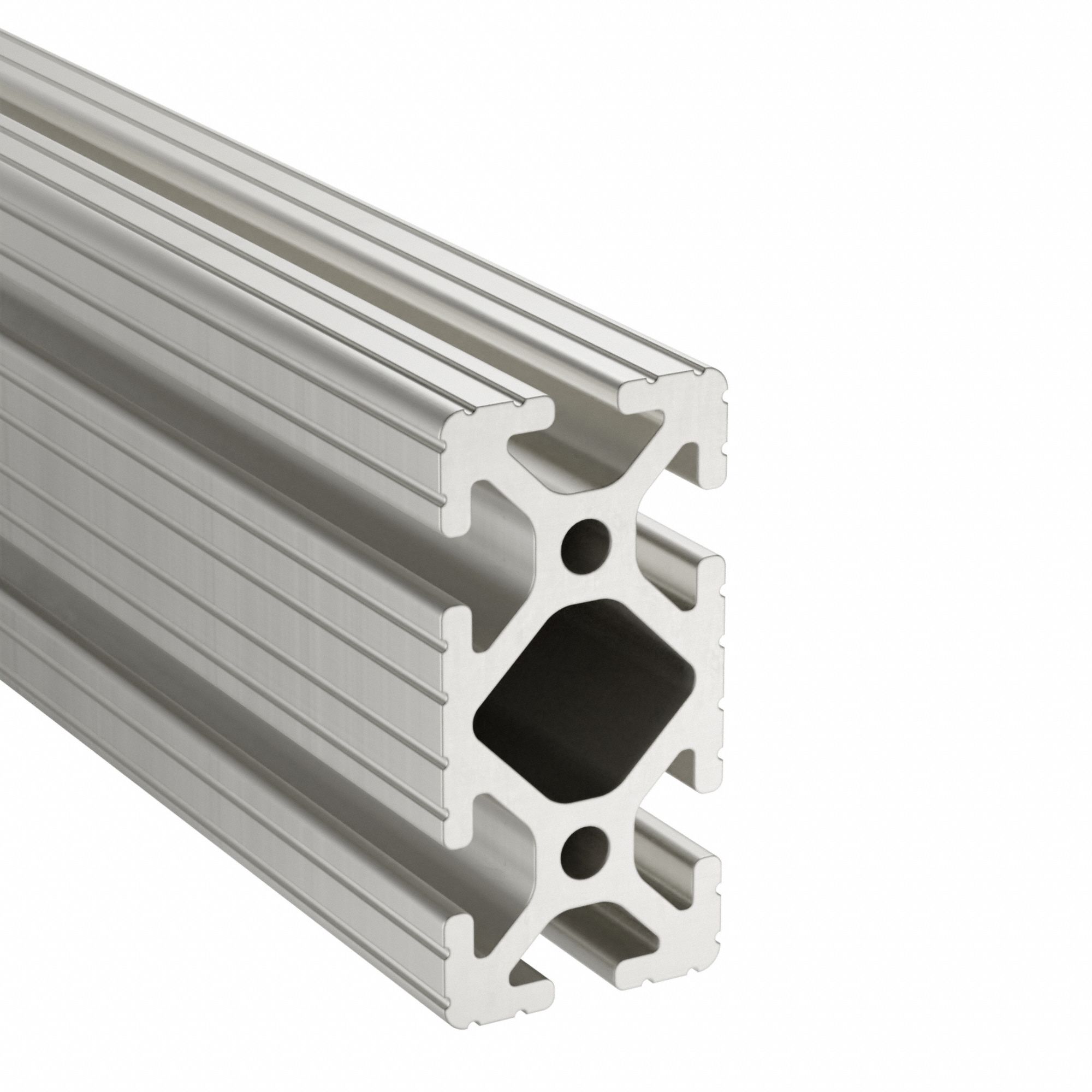 T-Slot Framing System: 15 Series, 10 ft Lg, 3 in x 1 1/2 in, Silver, Double, Grooved, 6 Slots
