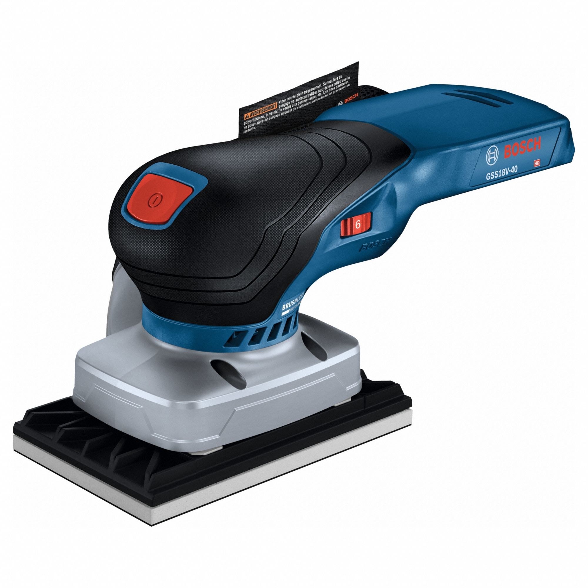 Orbital Sander: CORE18V, Bare Tool, Hook and Loop, Palm Grip, Variable Speed, 0 Batteries