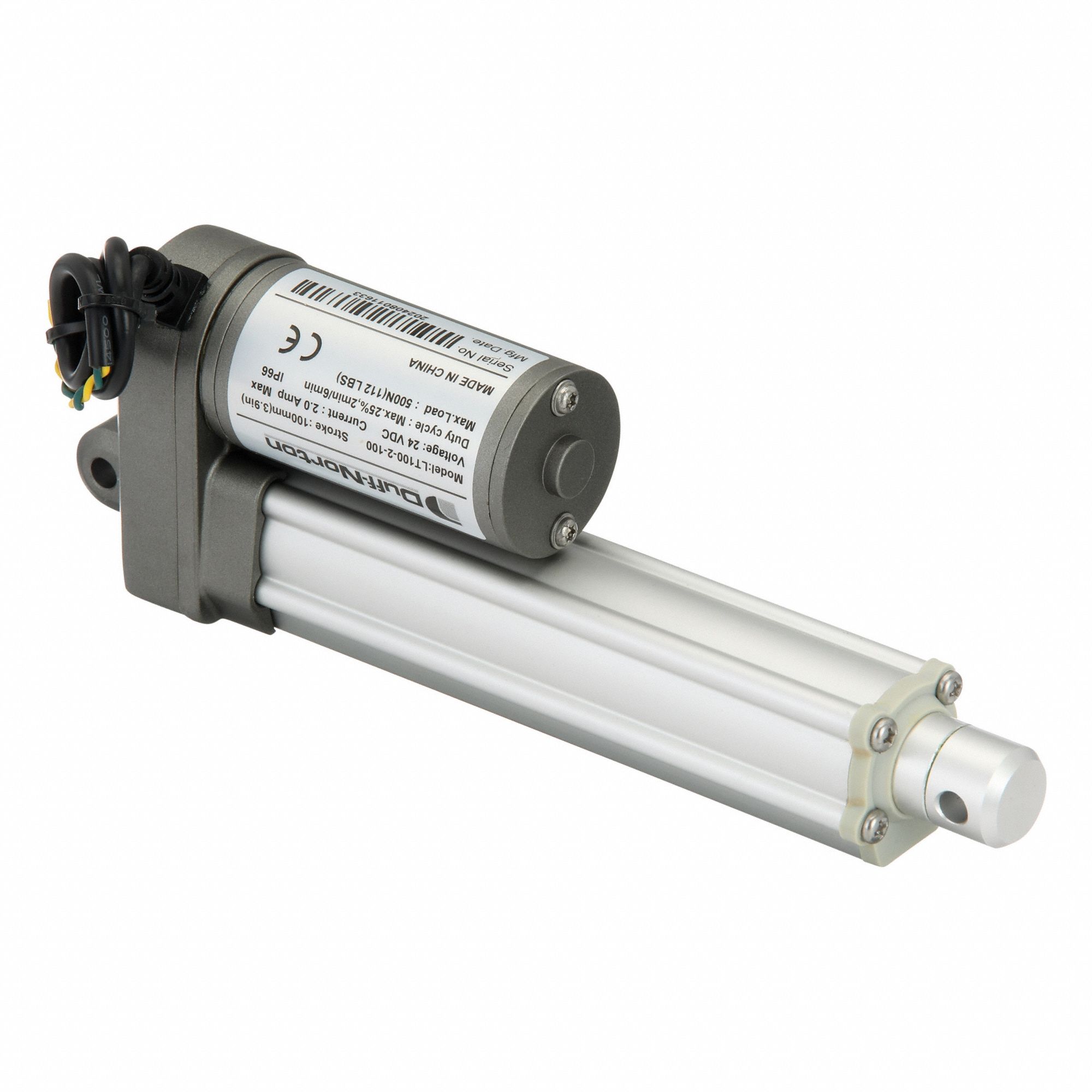 Linear Actuator: LT, 112 lbf Rated Load, 4 in Stroke, 24V DC, IP66