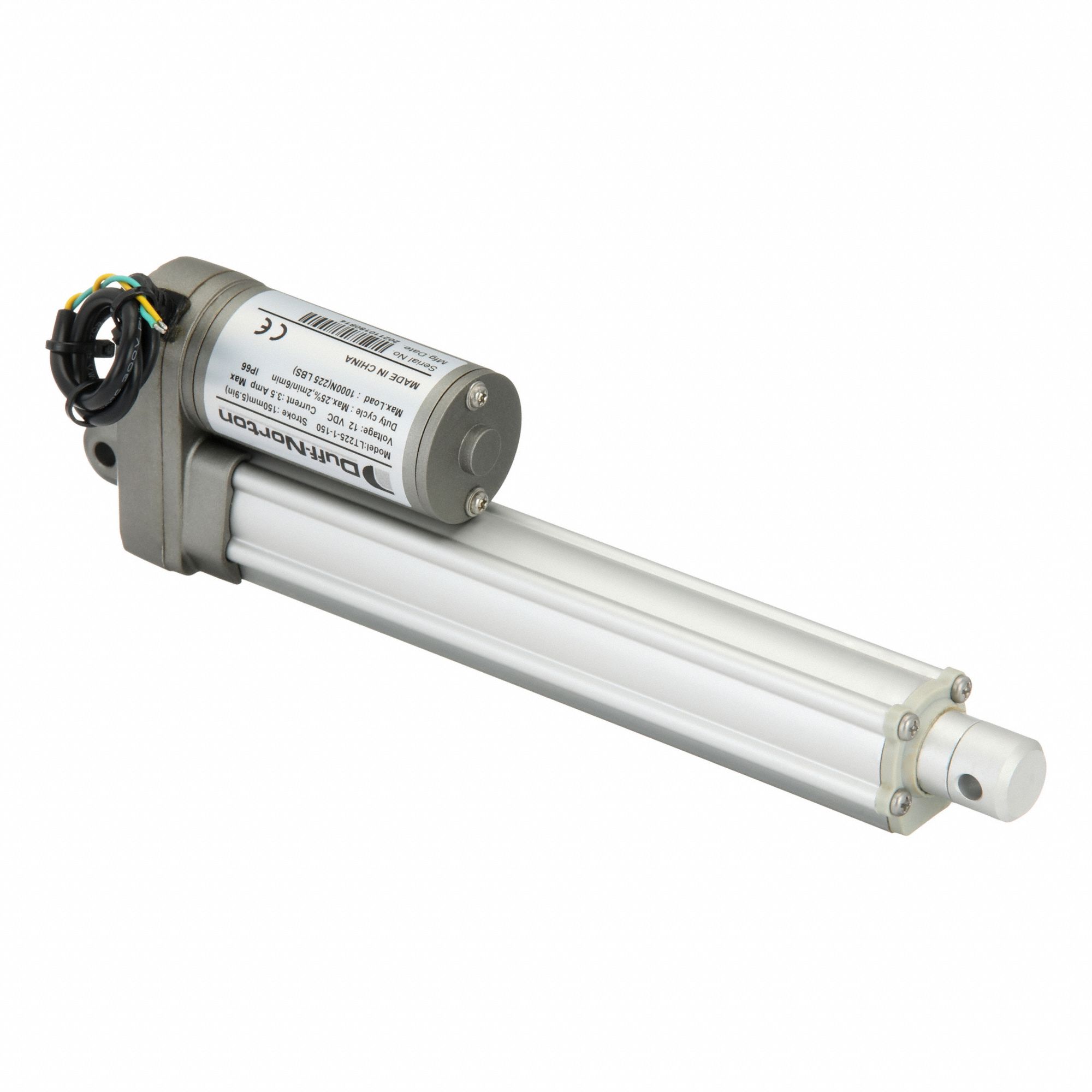 Linear Actuator: LT, 225 lbf Rated Load, 5.9 in Stroke, 12V DC, IP66