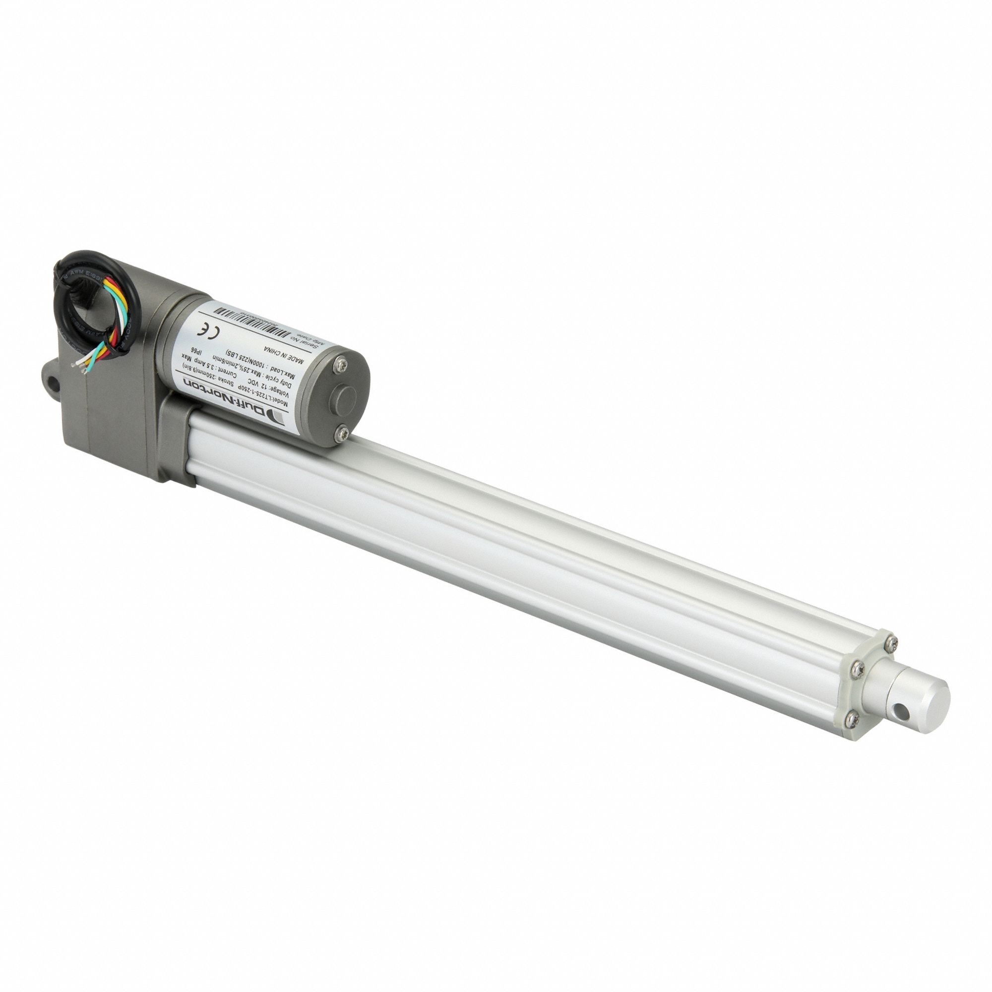 Linear Actuator: LT, 225 lbf Rated Load, 9.8 in Stroke, 12V DC, IP66