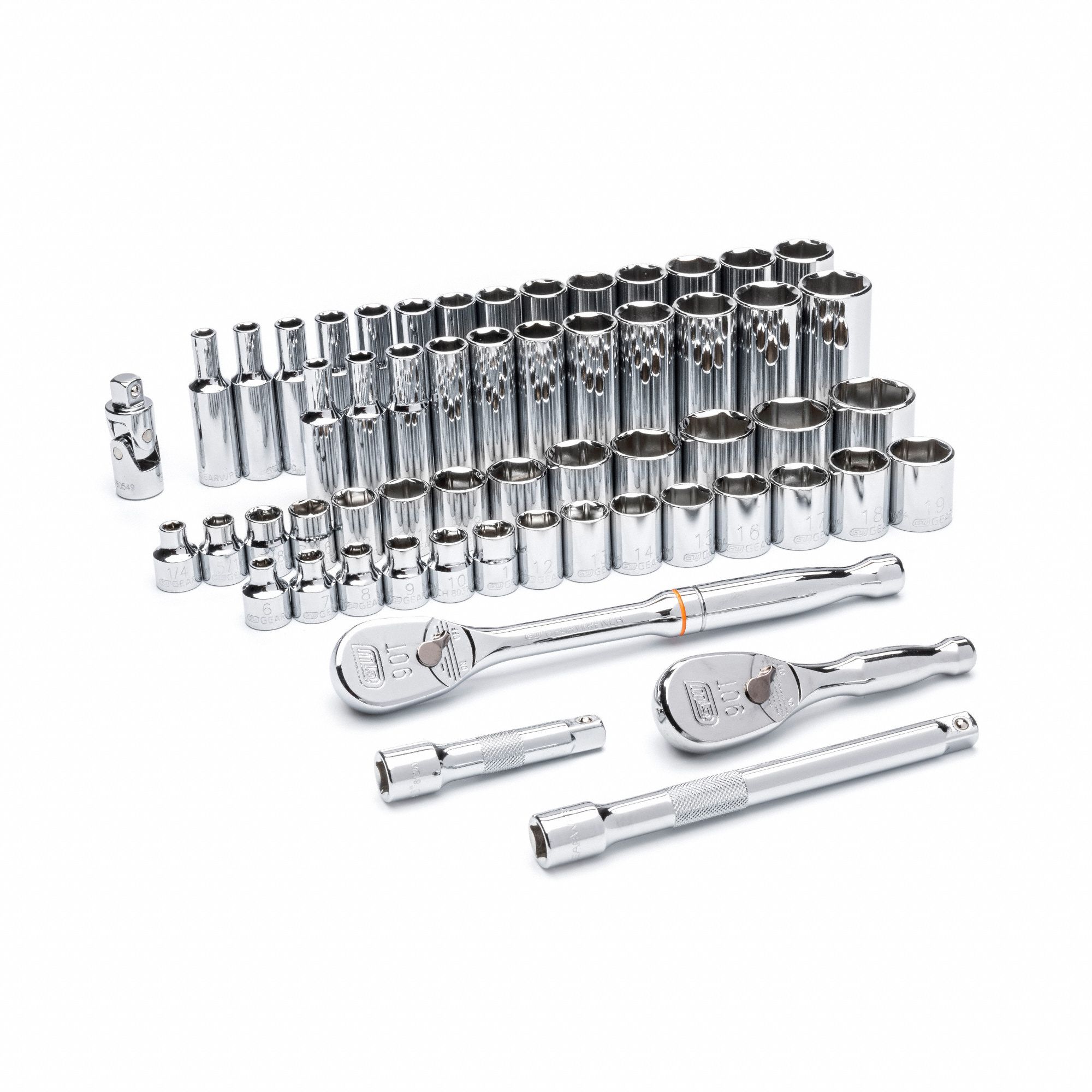 Socket Set57 Pc. 3/8in Drive 6 Pt.