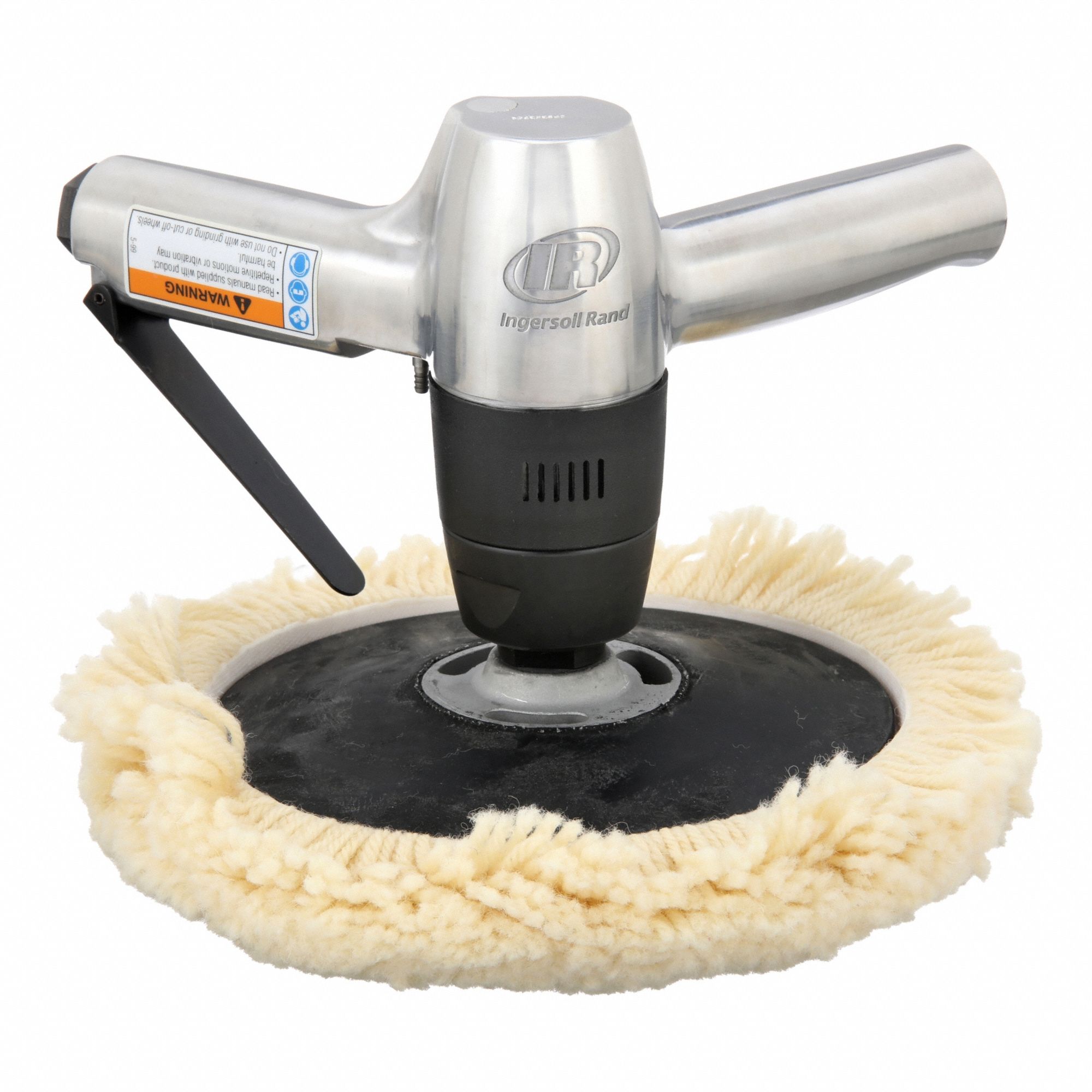 AIR POLISHER, ROTARY, 7 IN PAD, 7 IN MAX, THREADED SHANK, 0.8 HP, 16 CFM, 2,400 RPM