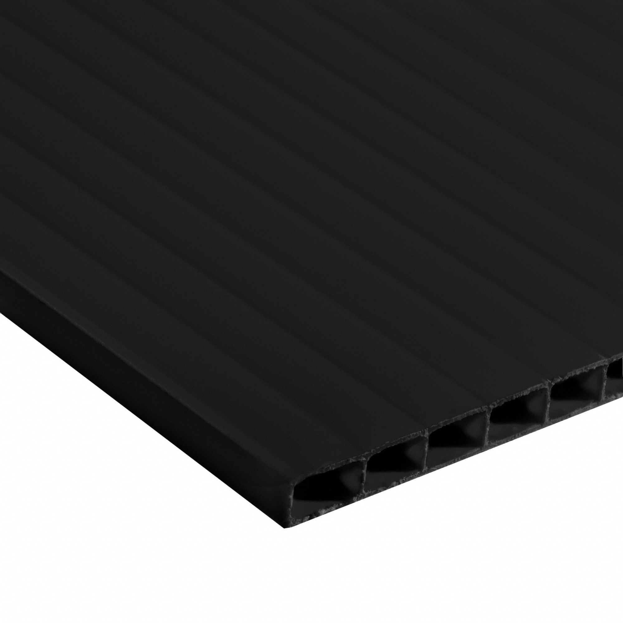 Polypropylene Sheet: 4 mm Thick, 4 ft x 8 ft, Opaque, Black, 4, 000 psi Tensile Strength