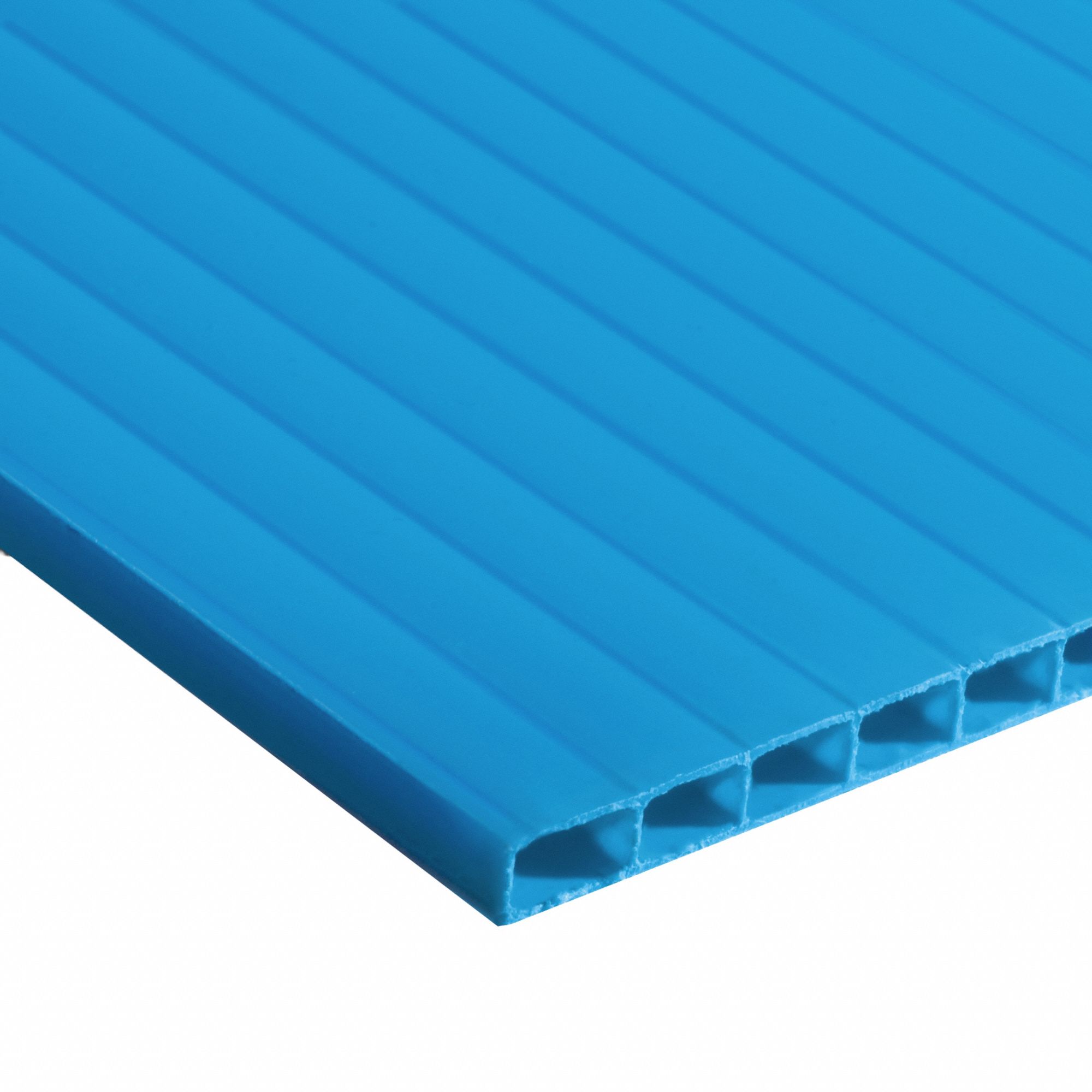 Polypropylene Sheet: 4 mm Thick, 4 ft x 8 ft, Opaque, Light Blue, 4, 000 psi Tensile Strength