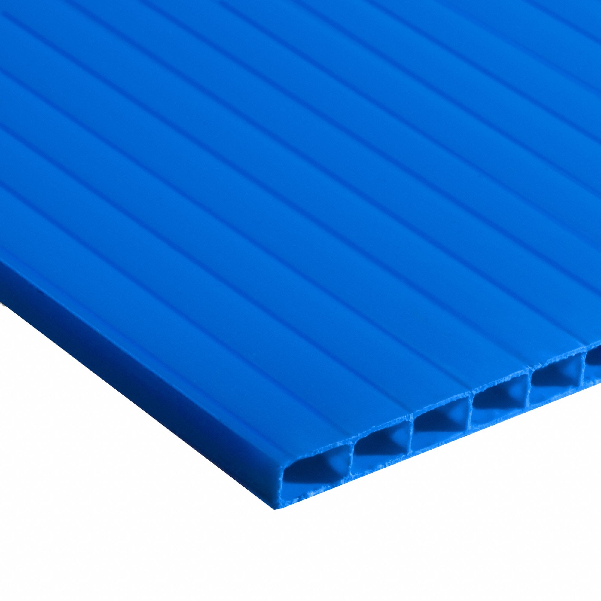 Polypropylene Sheet: 4 mm Thick, 4 ft x 8 ft, Opaque, Blue, 4, 000 psi Tensile Strength