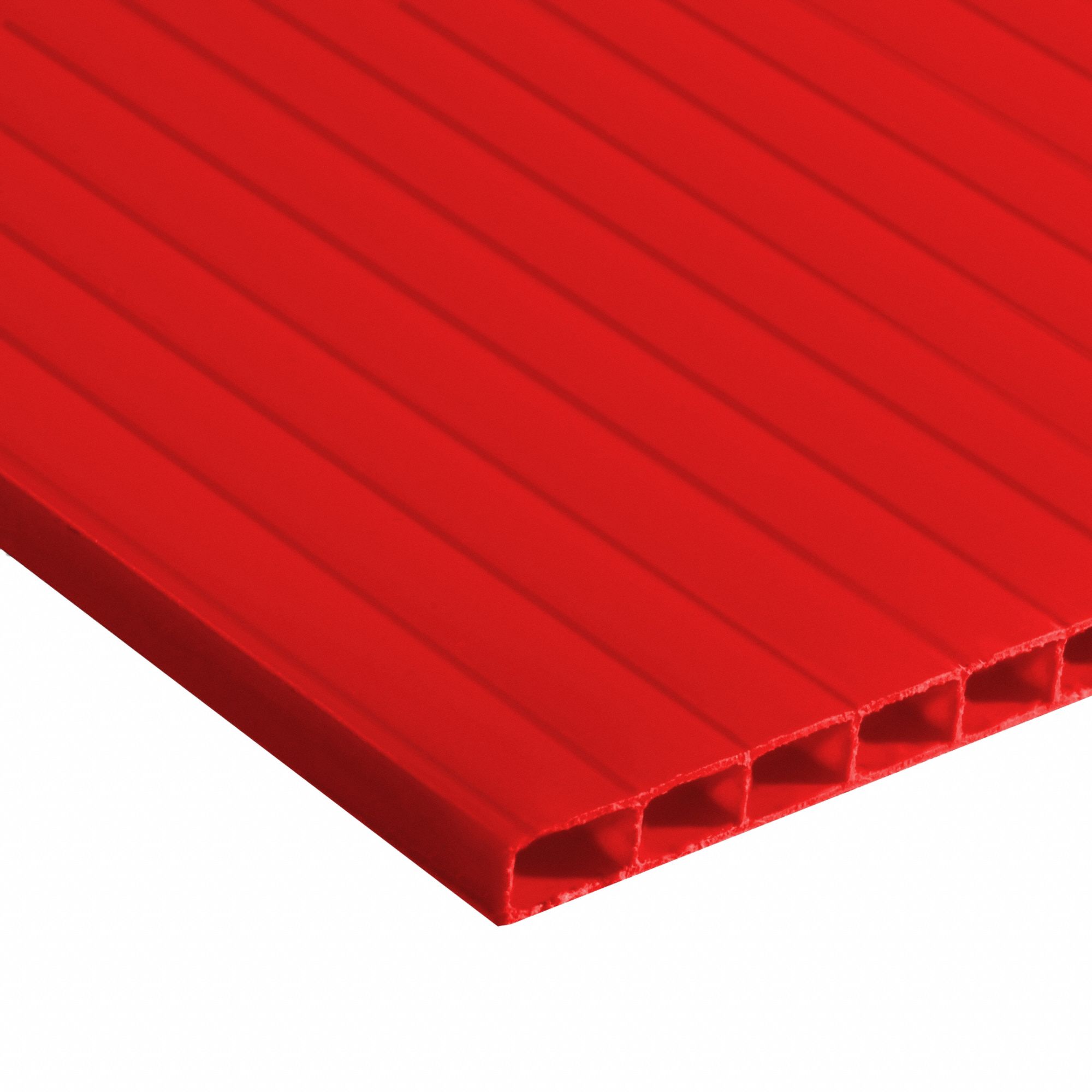 Polypropylene Sheet: 4 mm Thick, 4 ft x 8 ft, Opaque, Red, 4, 000 psi Tensile Strength