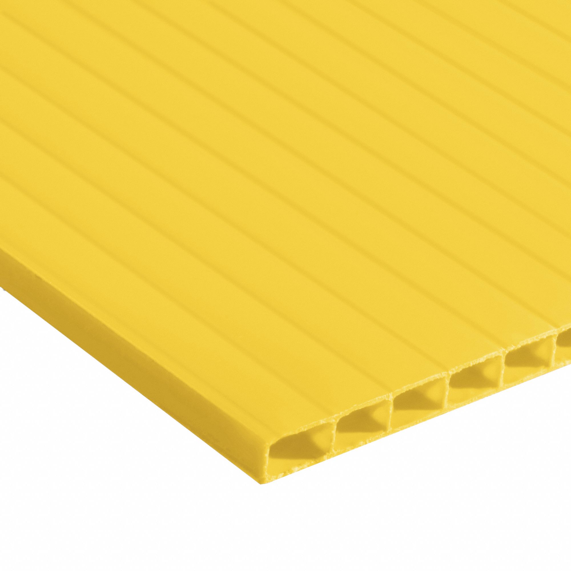 Polypropylene Sheet: 4 mm Thick, 4 ft x 8 ft, Opaque, Yellow, 4, 000 psi Tensile Strength