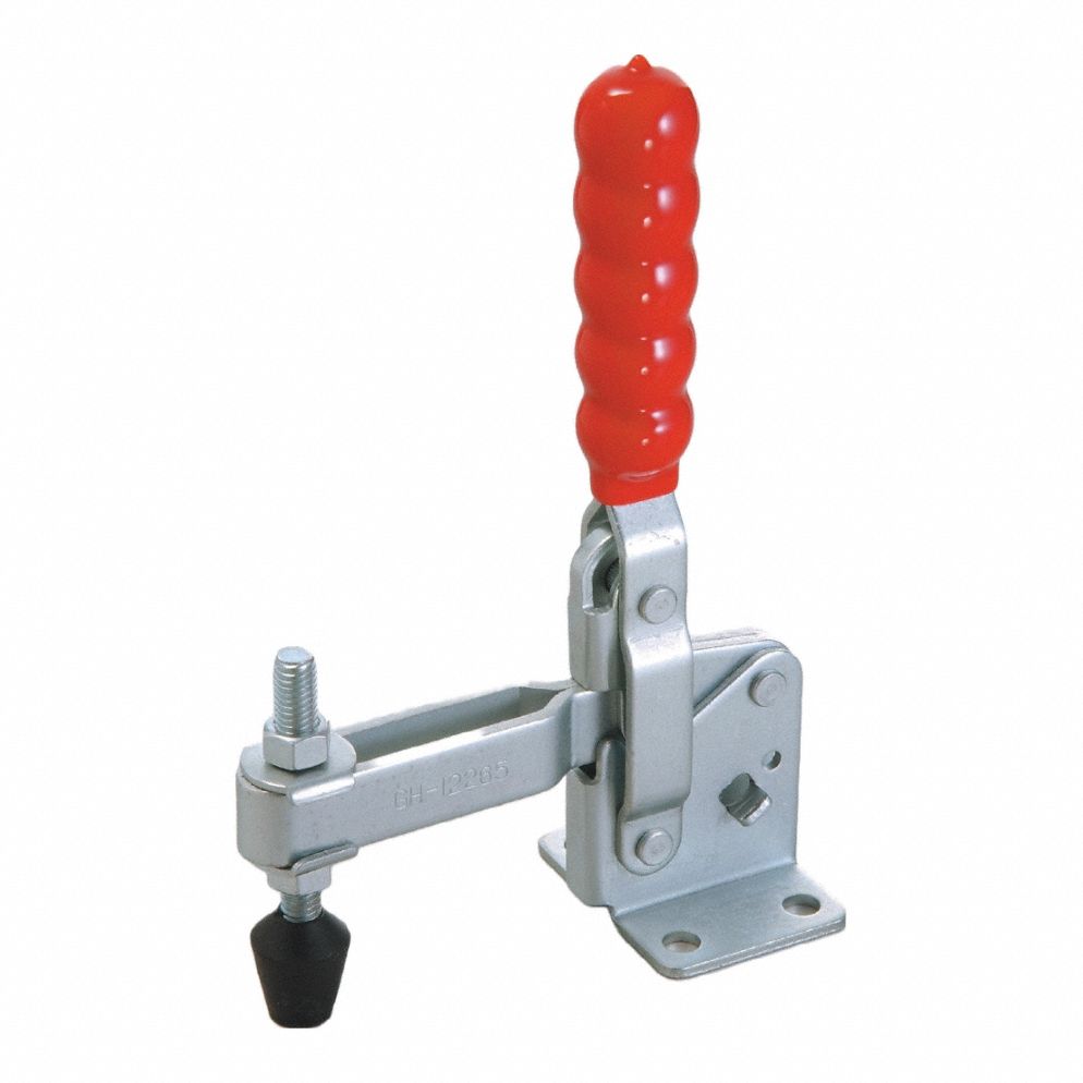 Toggle Clamp: Std Vertical  Handle, Flange Base Mounting, 3.29 in Arm Lg, Std, Steel