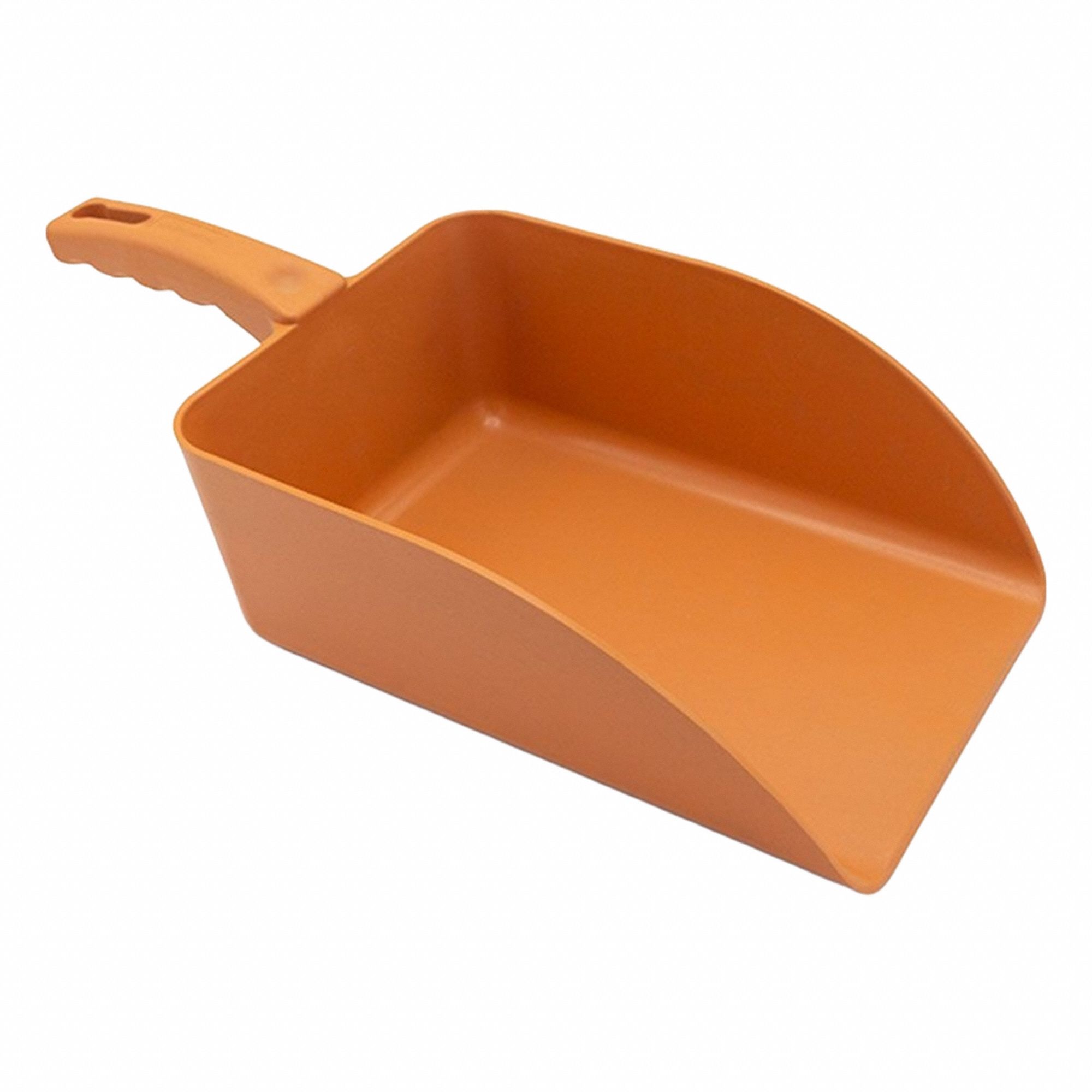 Mini Scoop: 4 fl oz Capacity, Orange, 4 3/8 in Overall Lg, 3 3/8 in Overall Wd