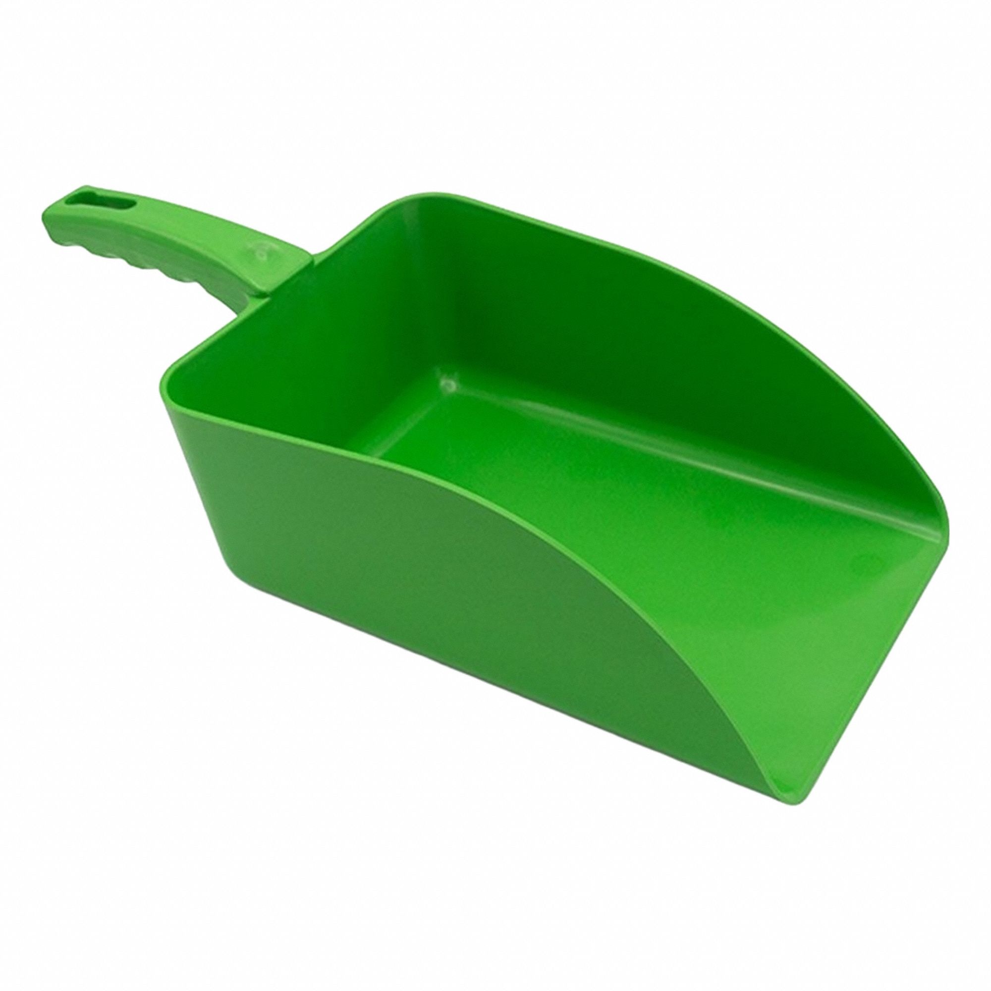 Scoop: 12 fl oz Capacity, Green, 5 7/8 in Overall Lg, 4 3/8 in Overall Wd, Polymer