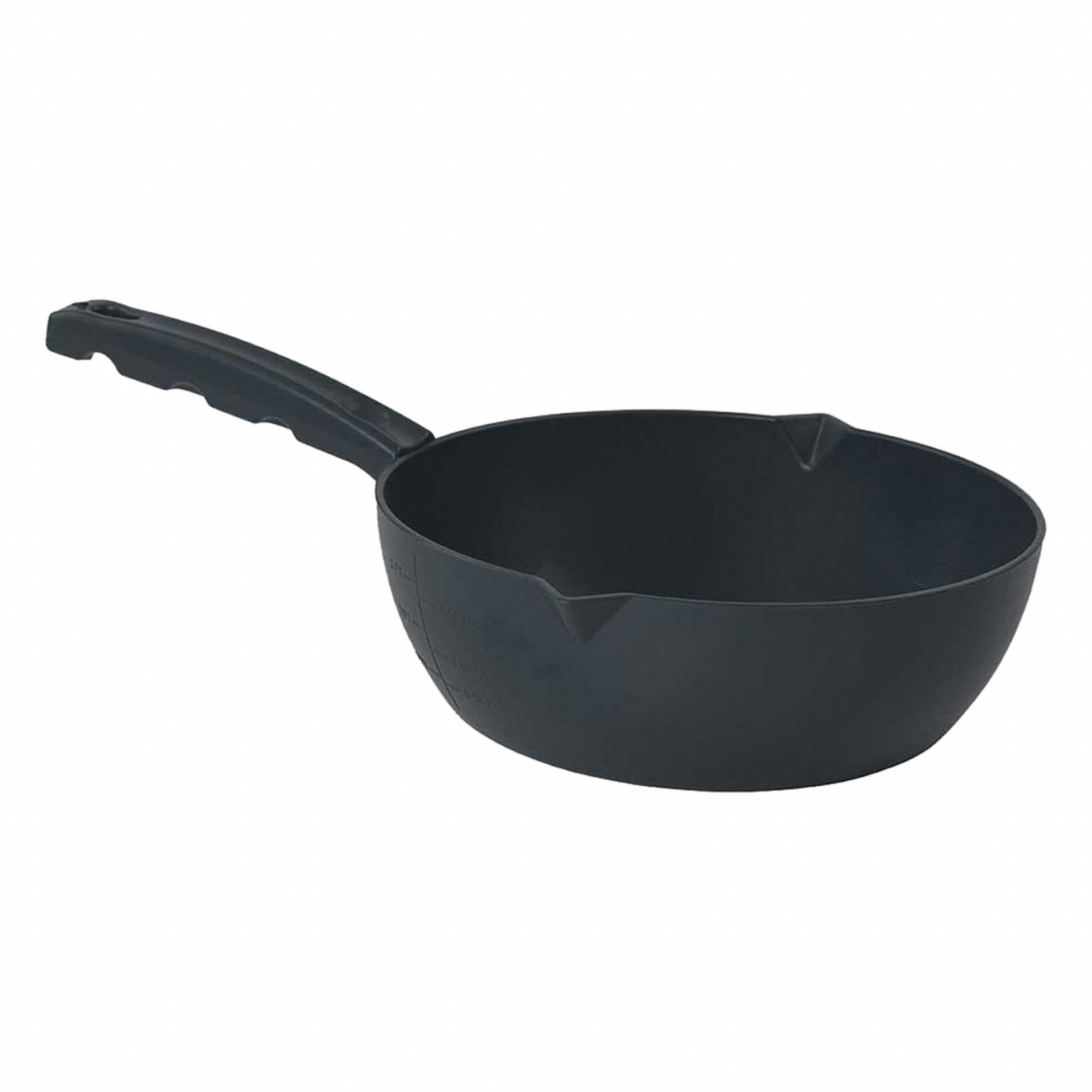 Scoop: 57 fl oz Capacity, Black, 8 1/2 in Overall Wd, Polymer, Metal Detectable