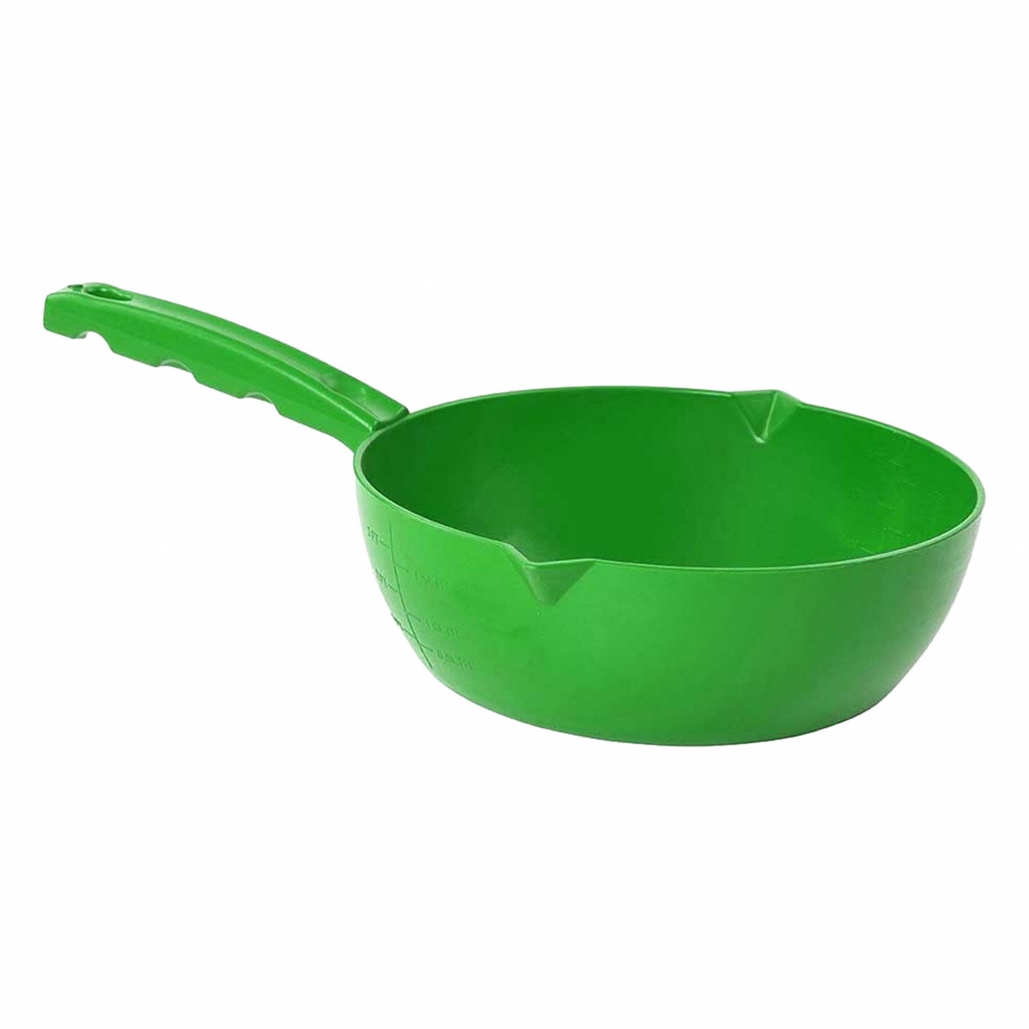 Scoop: 57 fl oz Capacity, Green, 8 1/2 in Overall Wd, Polymer, Metal Detectable