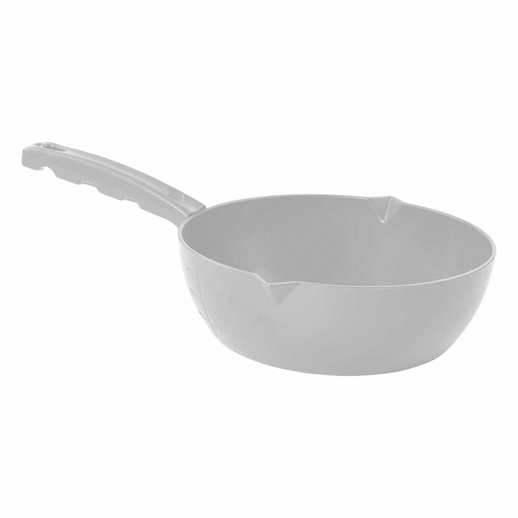 Scoop: 57 fl oz Capacity, White, 8 1/2 in Overall Wd, Polymer, Metal Detectable