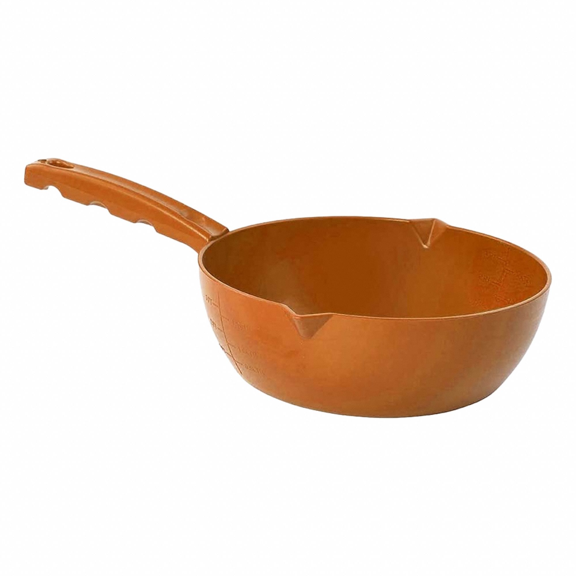 Scoop: 57 fl oz Capacity, Orange, 8 1/2 in Overall Wd, Polymer, Metal Detectable