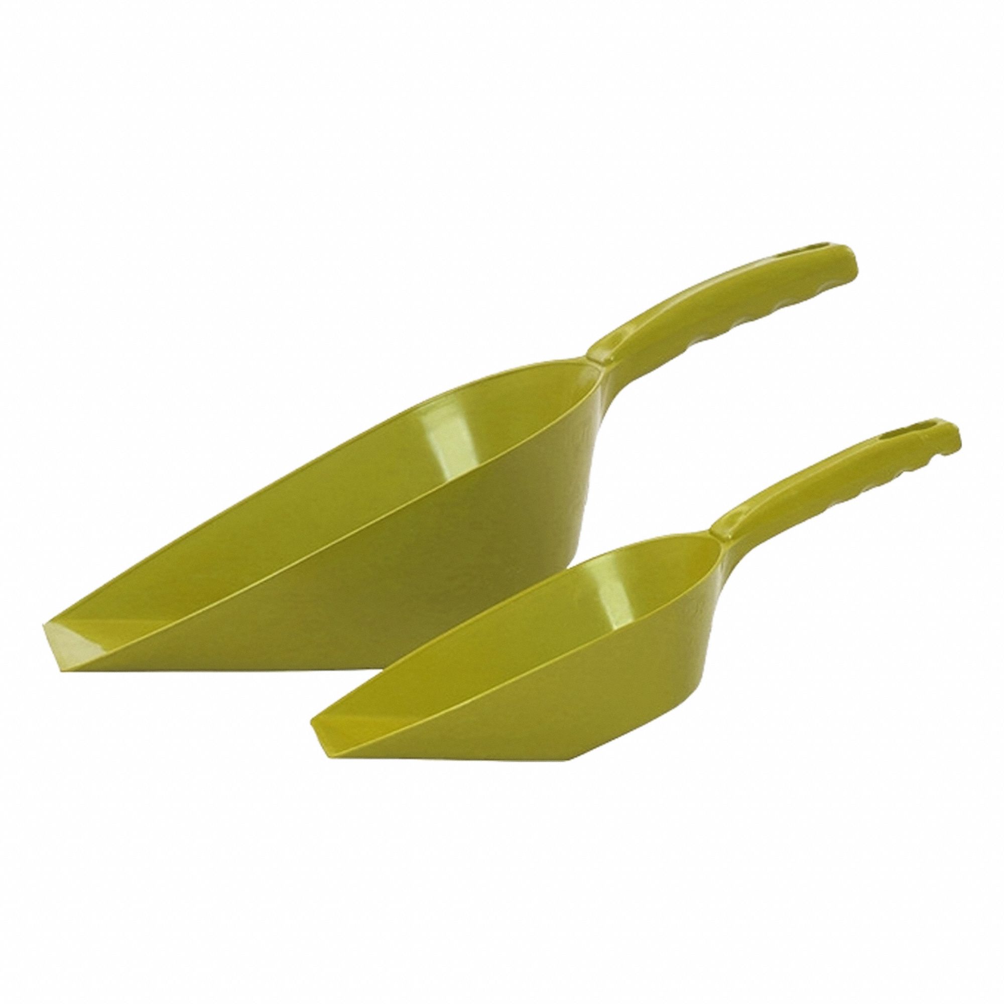 Flour Scoop: 17 fl oz Capacity, Yellow, 7 5/8 in Overall Lg, 2 3/8 in Overall Wd