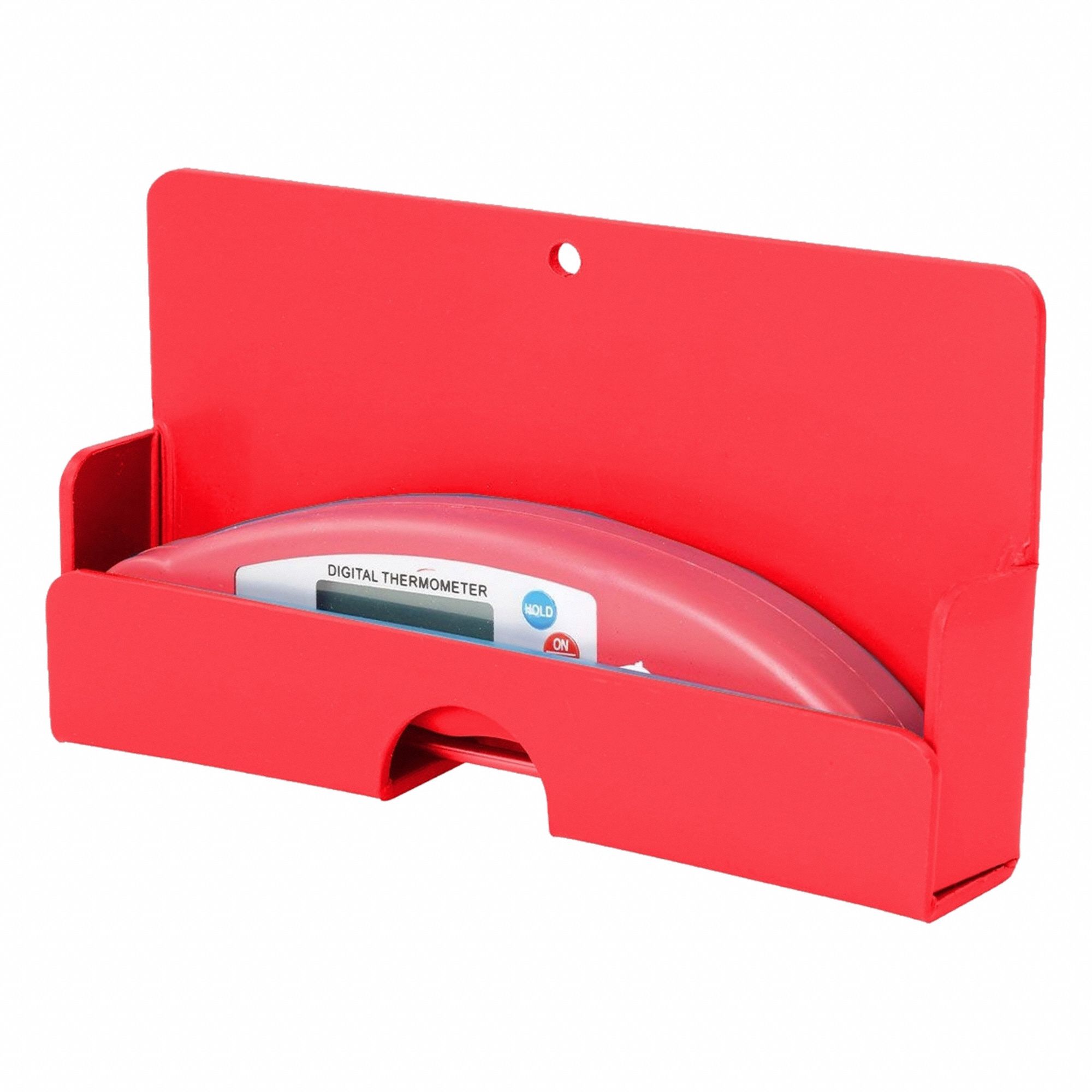 Thermometer Probe Holder: 6 5/8 in Overall Lg, Metal Detectable