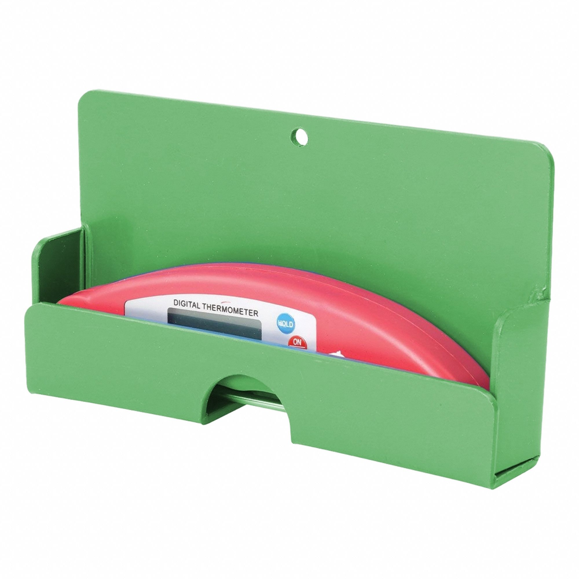 Thermometer Probe Holder: 6 5/8 in Overall Lg, Metal Detectable