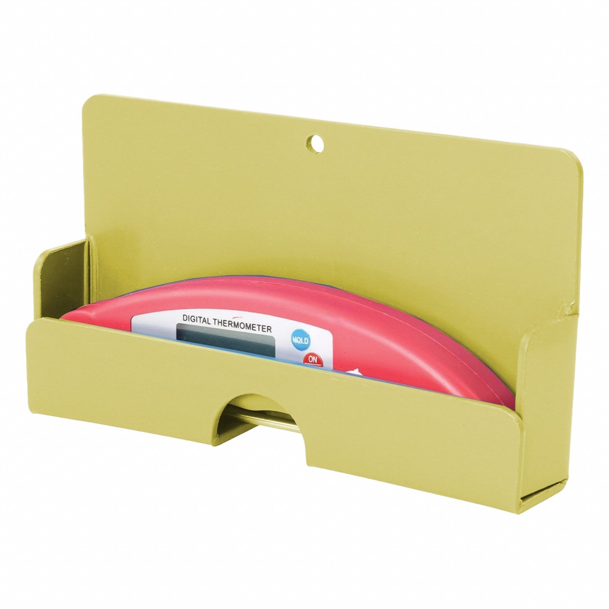 Thermometer Probe Holder: 6 5/8 in Overall Lg, Metal Detectable